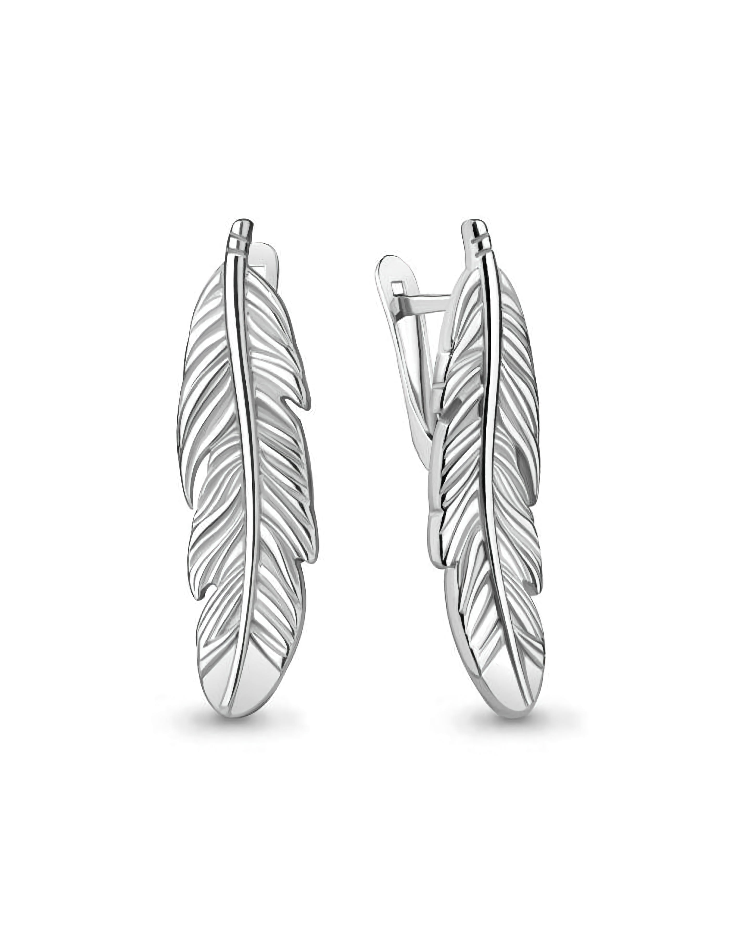 Серьги серебряные классические