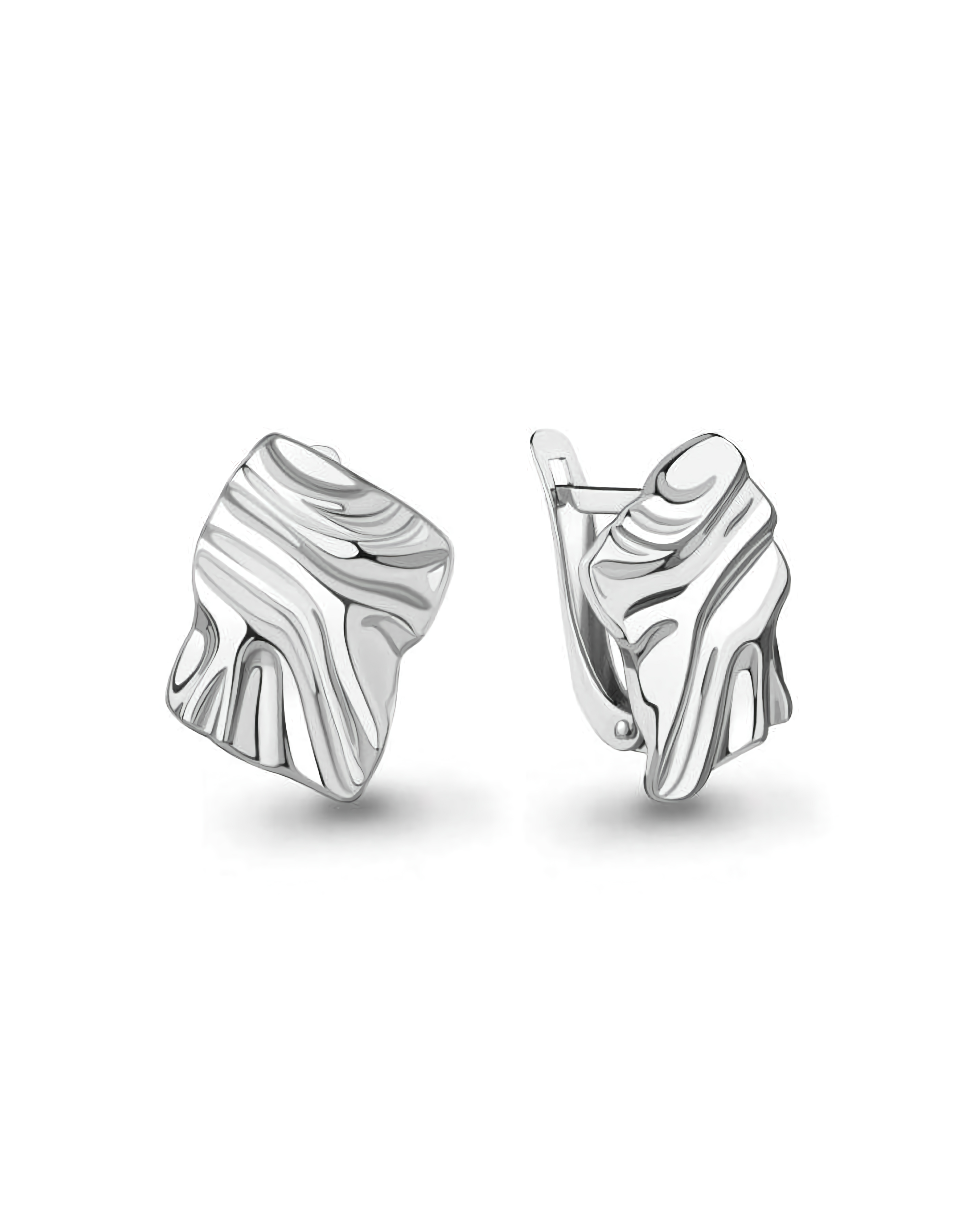 Серьги серебряные классические