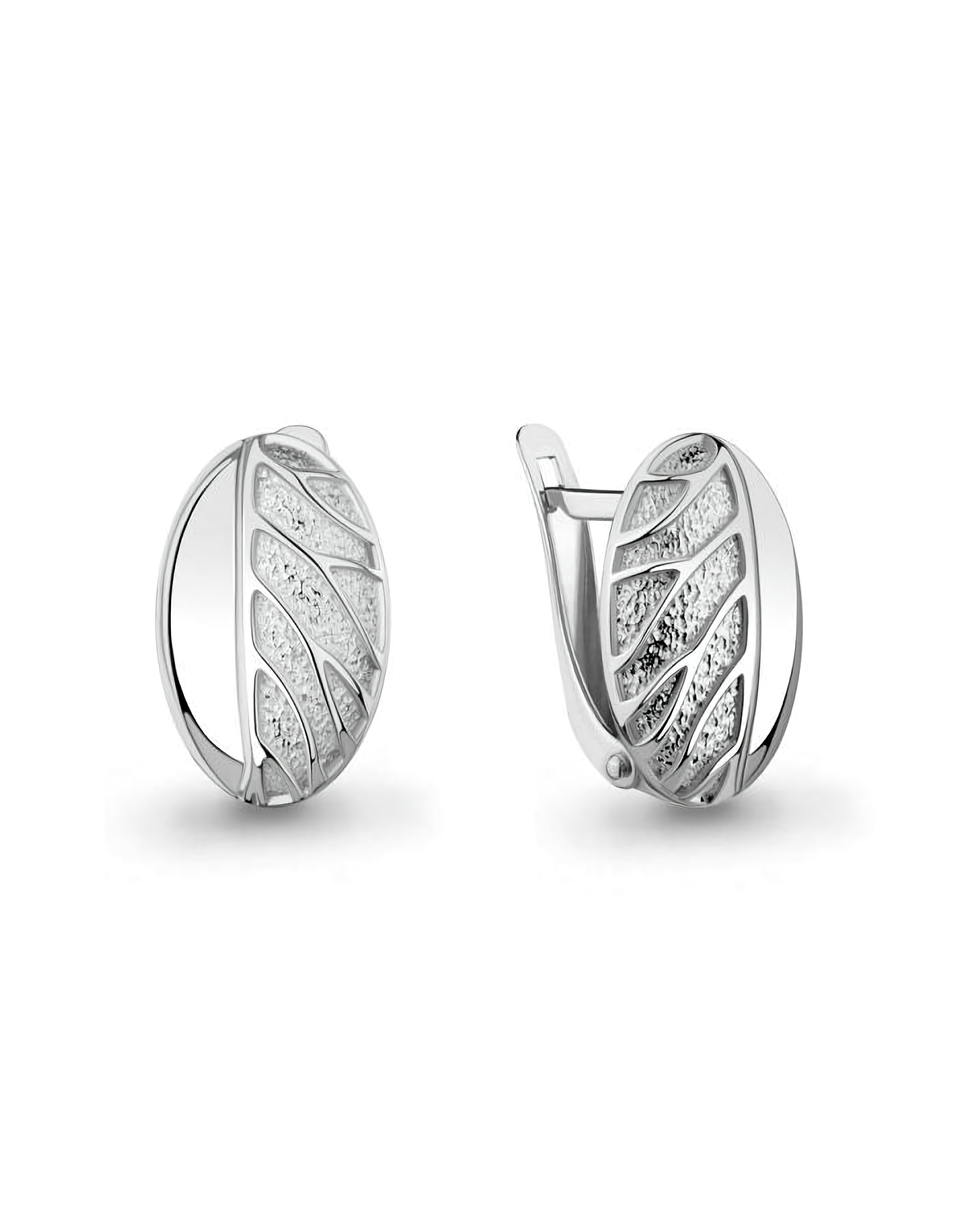 Серьги серебряные классические