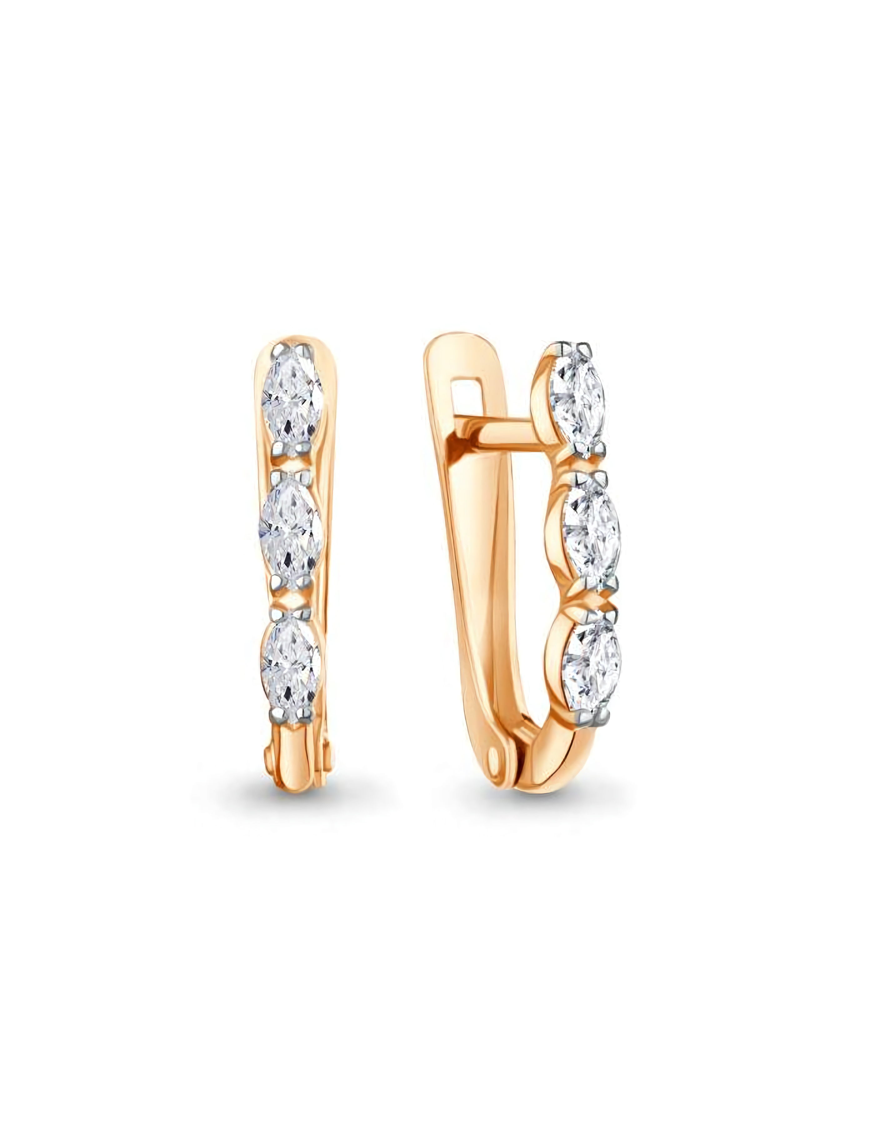 Серьги из золота 585 пробы классические