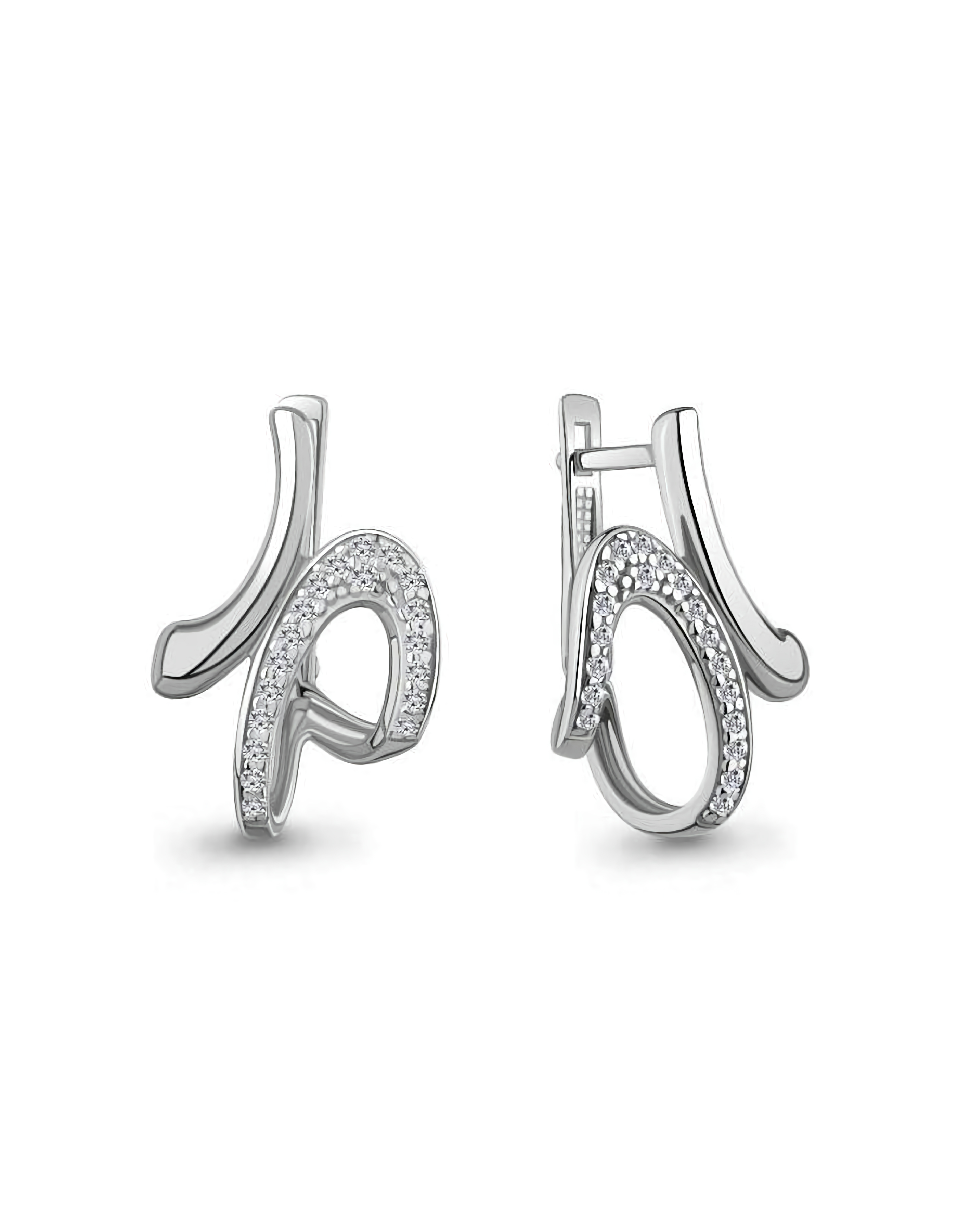 Серьги серебряные классические