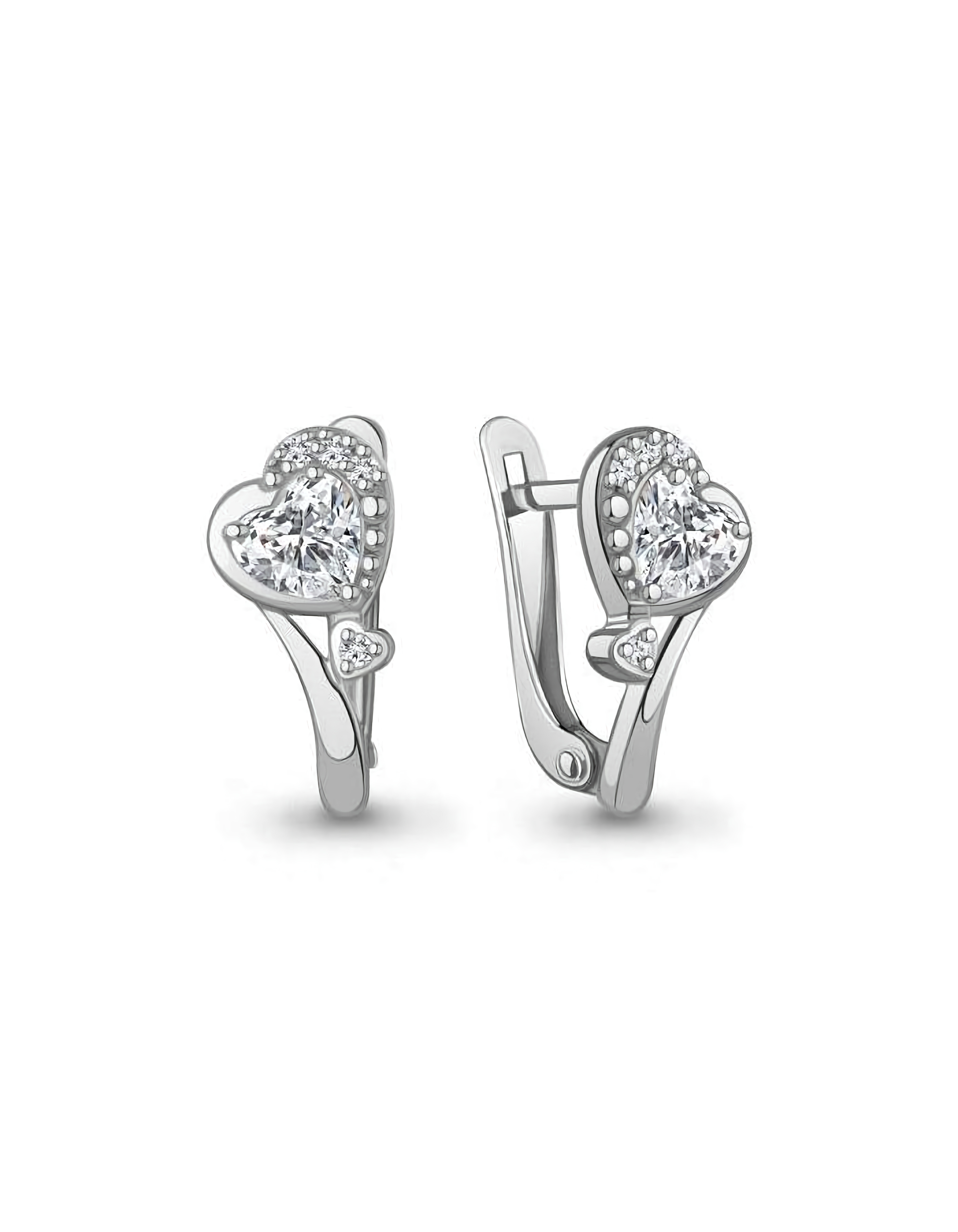 Серьги серебряные классические