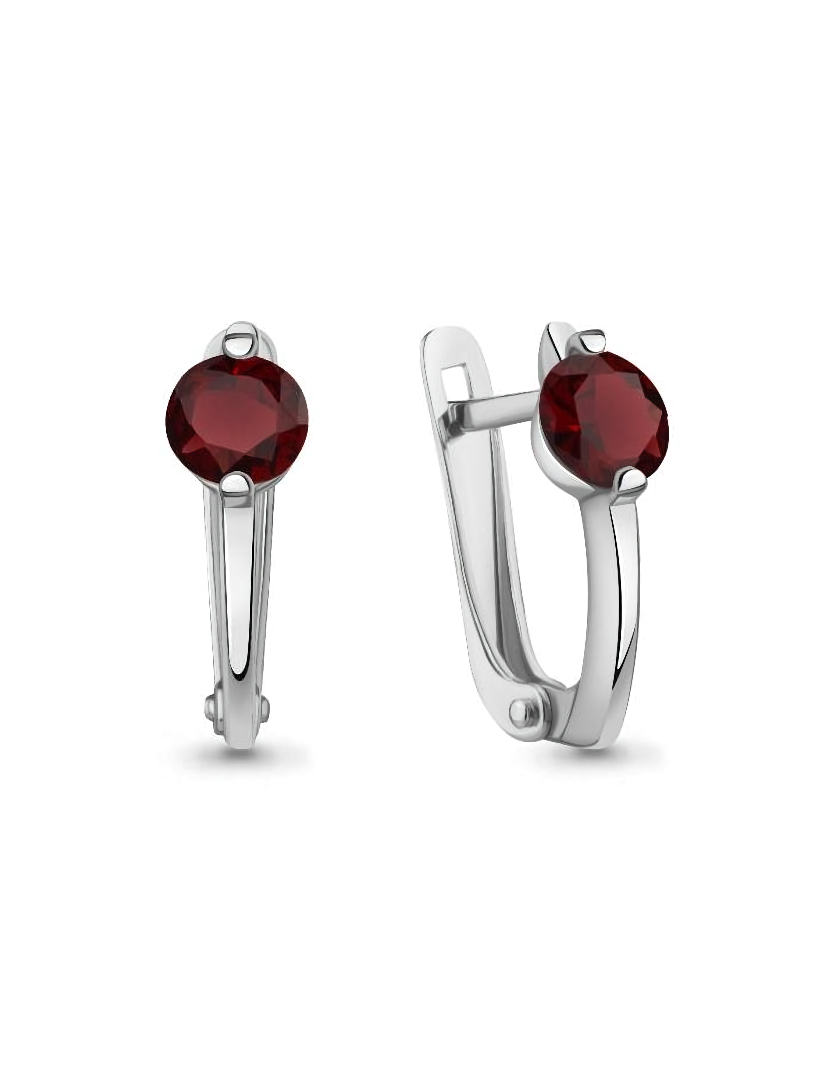 Серьги серебряные классические