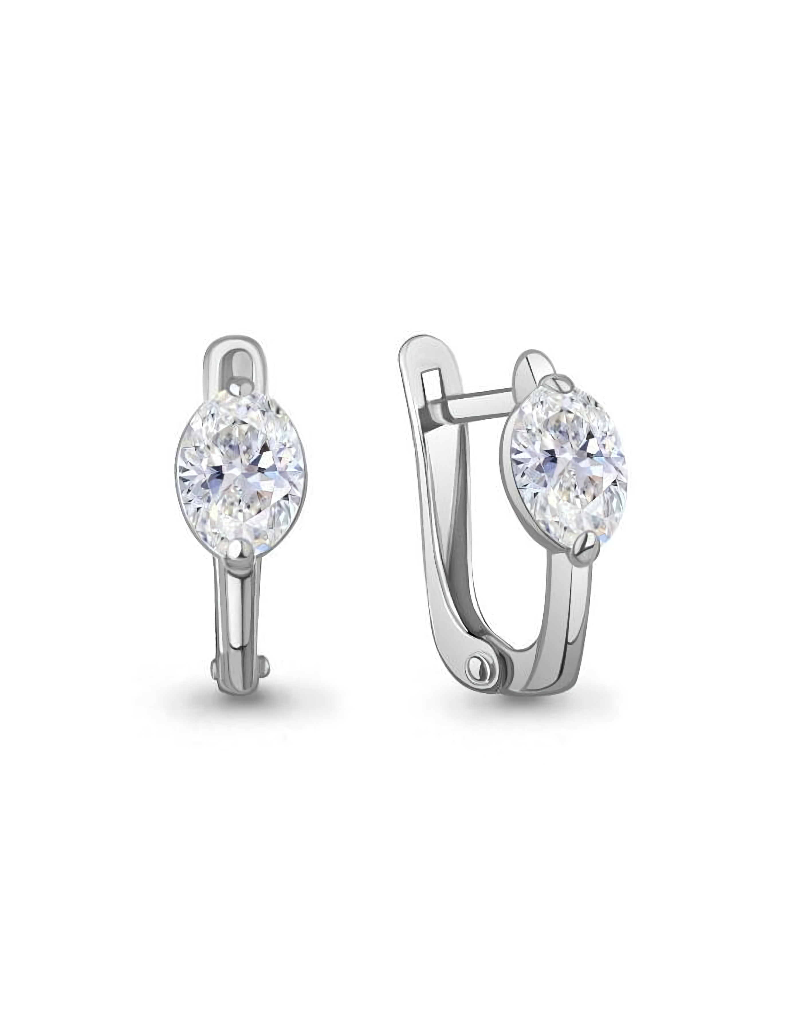 Серьги серебряные классические
