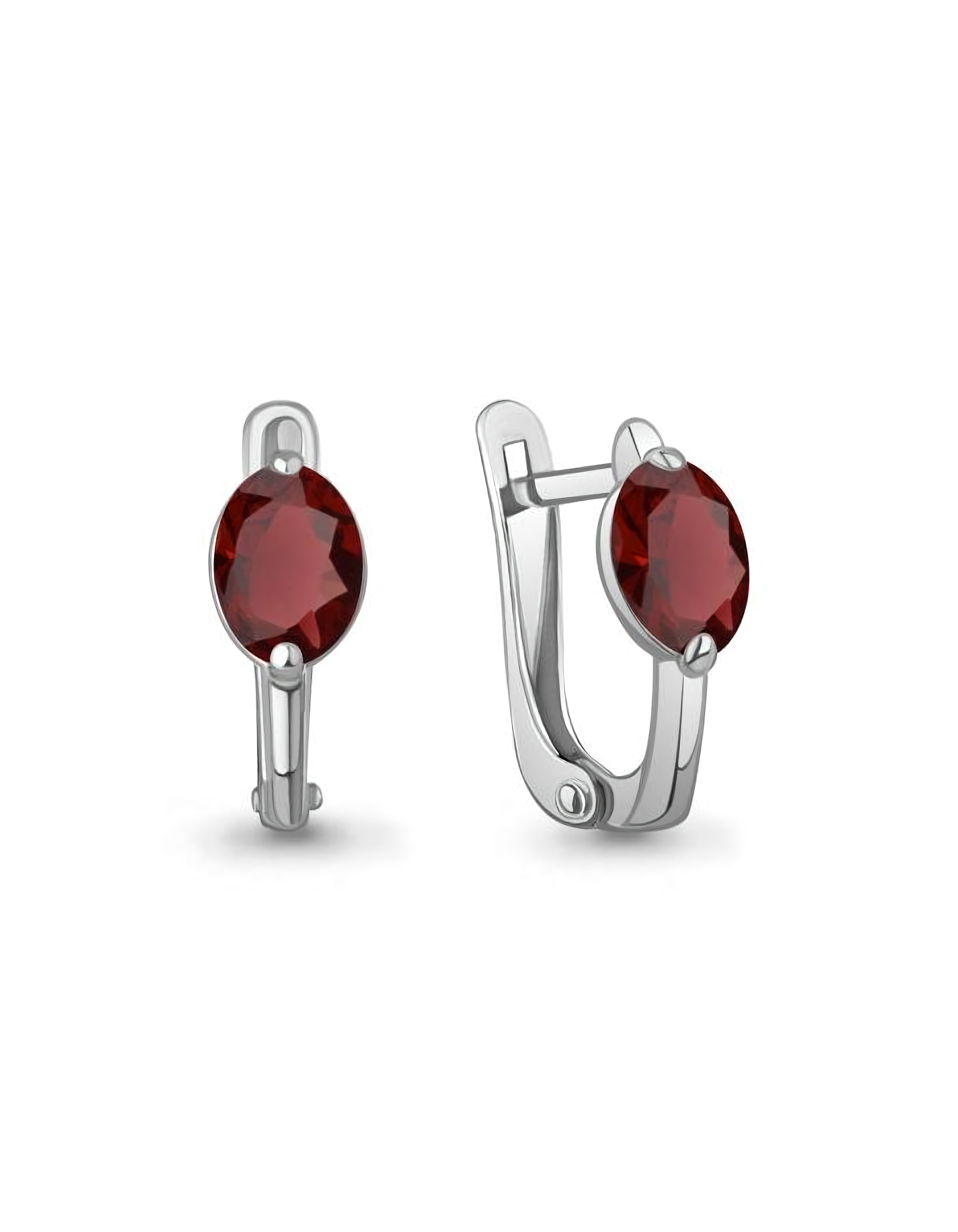 Серьги серебряные классические