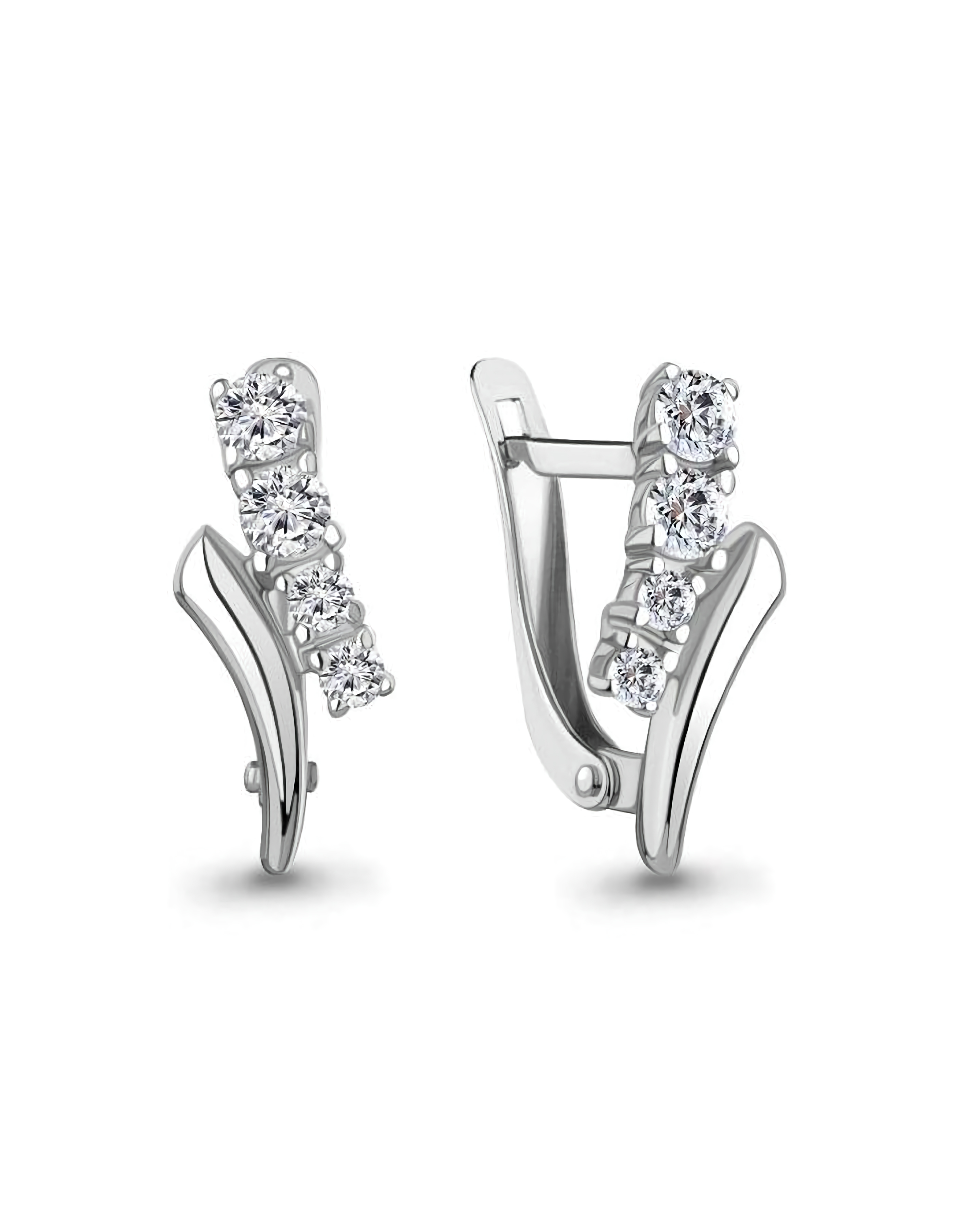 Серьги серебряные классические