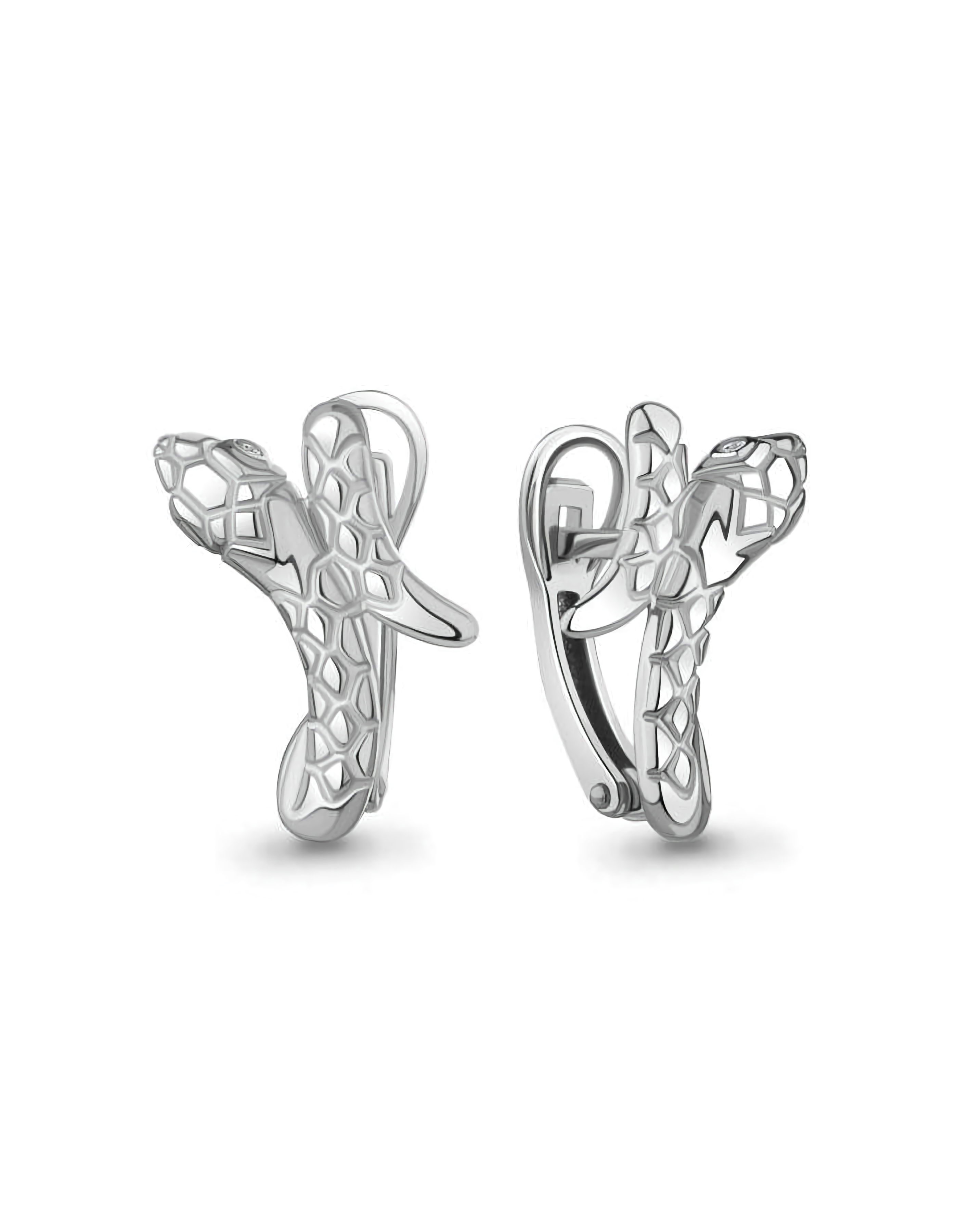 Серьги серебряные классические