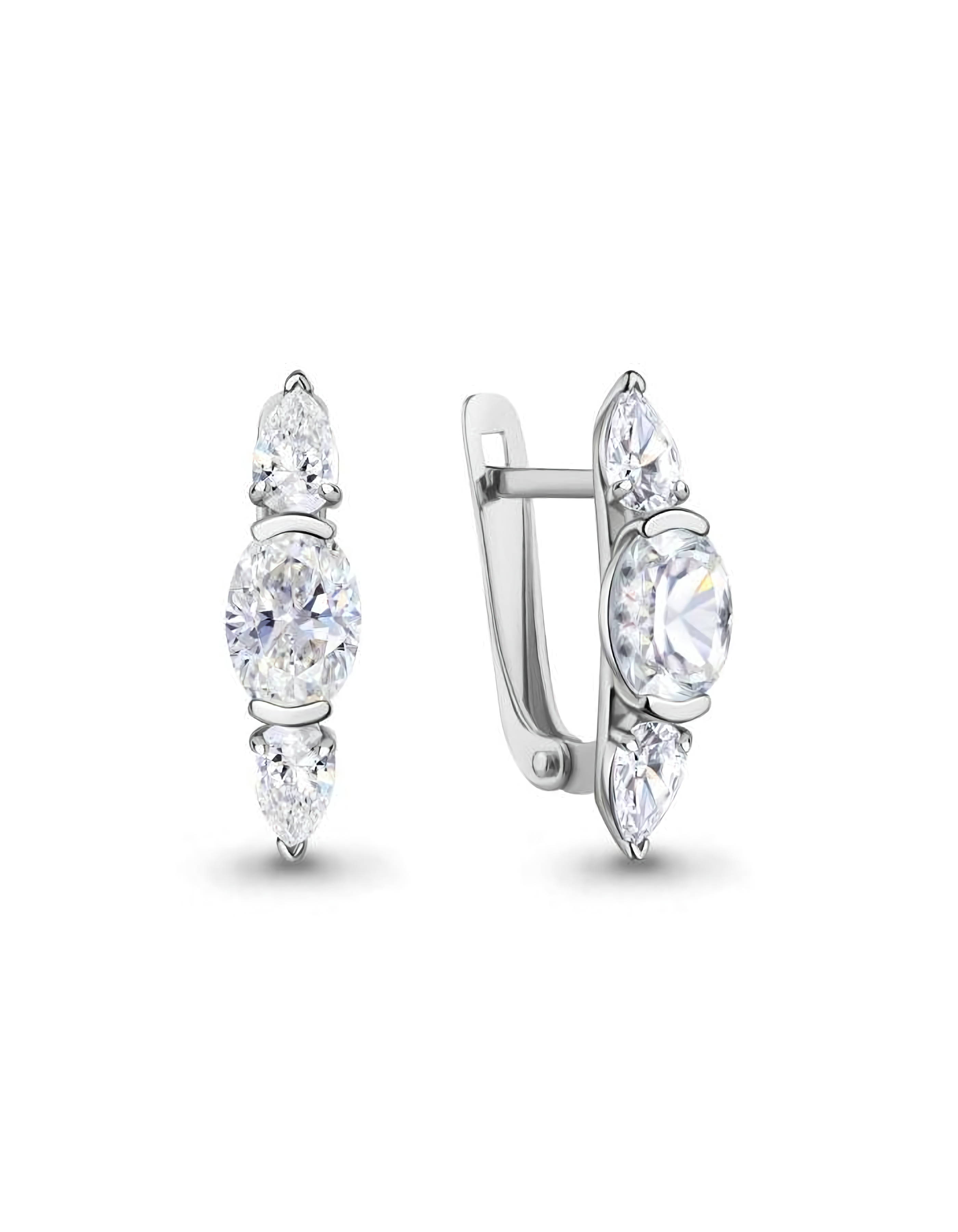 Серьги серебряные классические