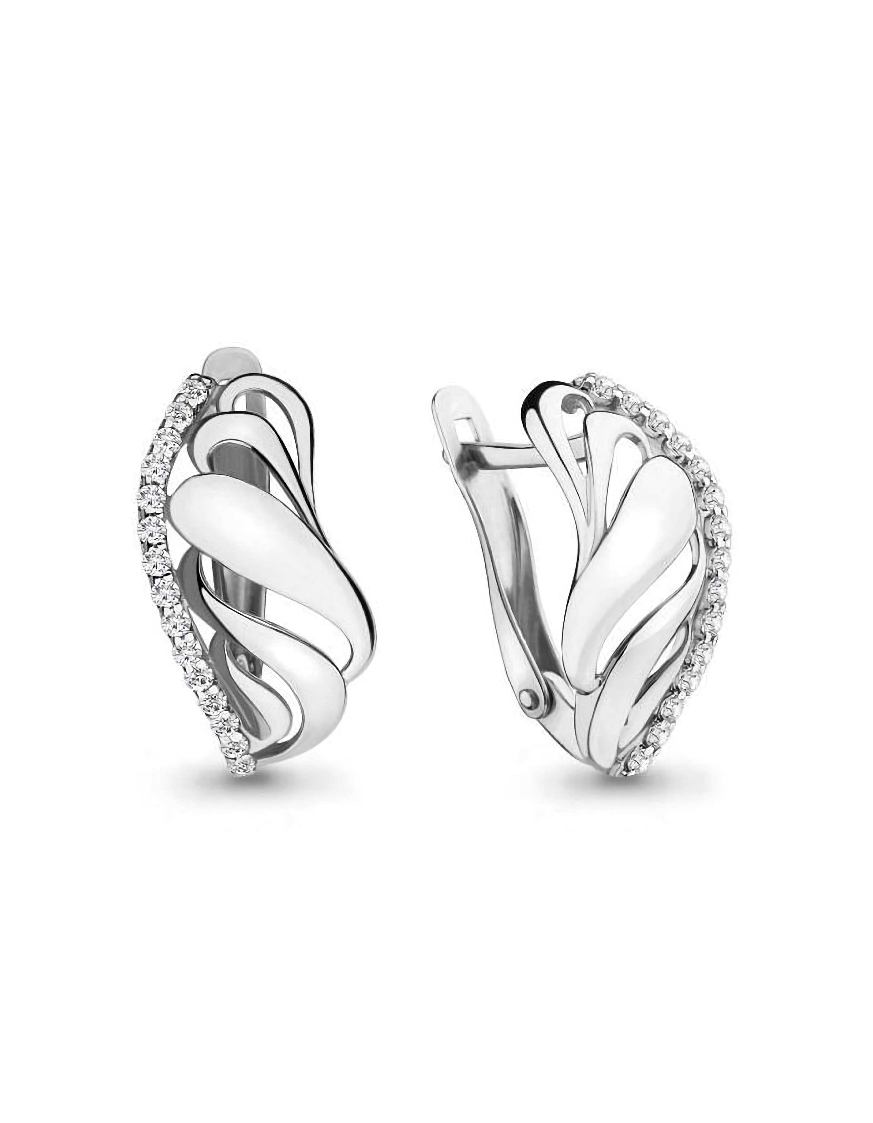 Серьги серебряные классические
