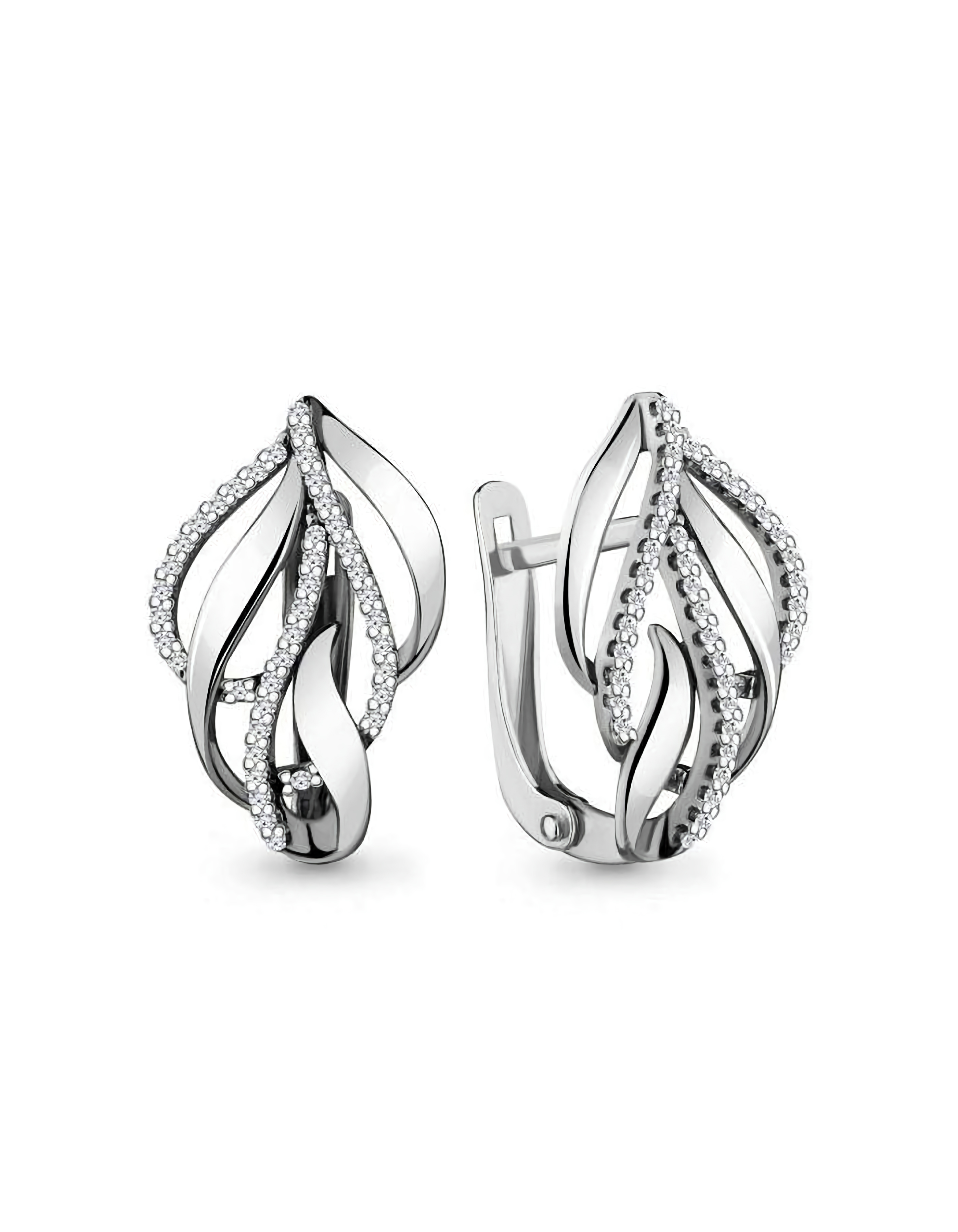 Серьги серебряные классические