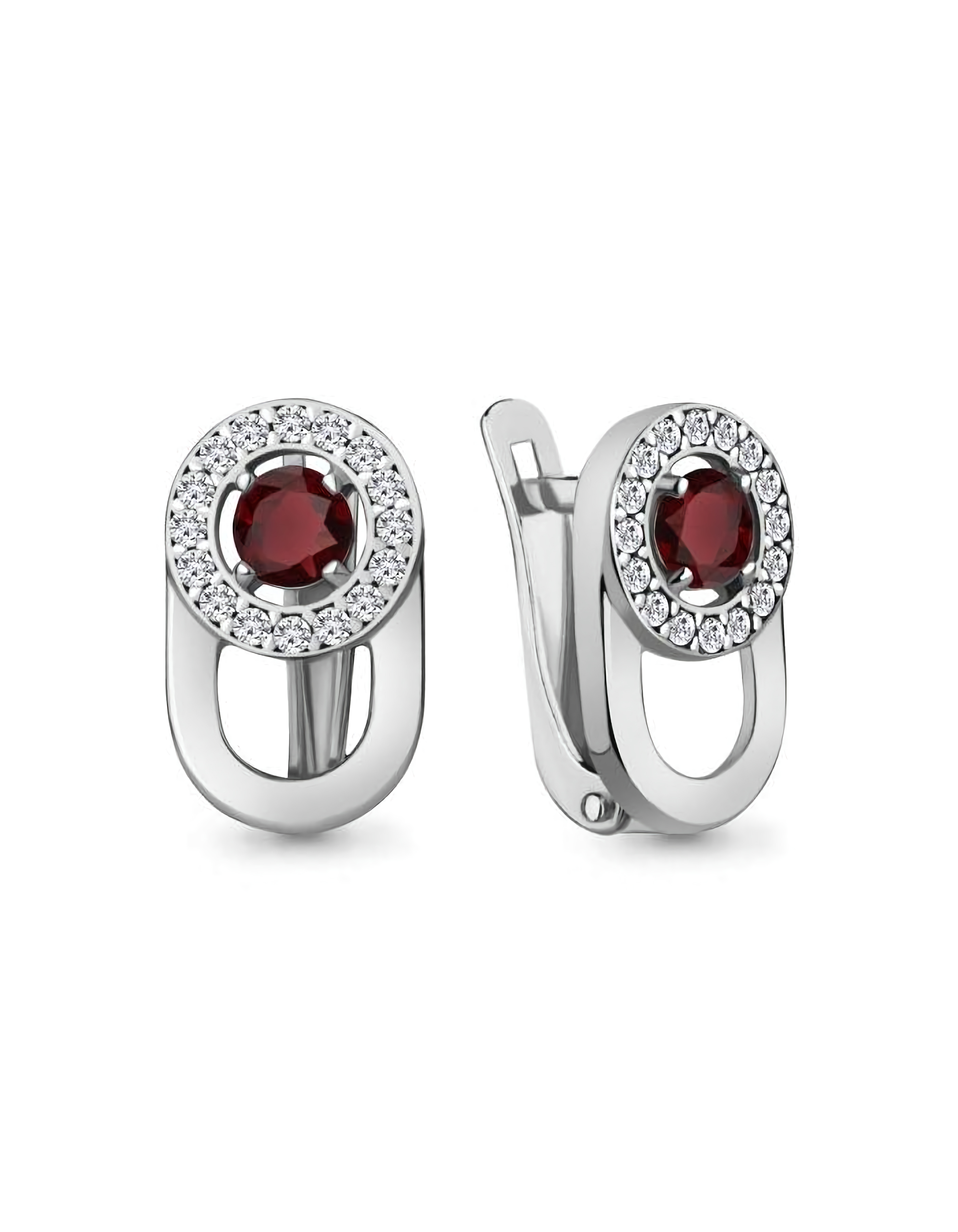 Серьги серебряные классические