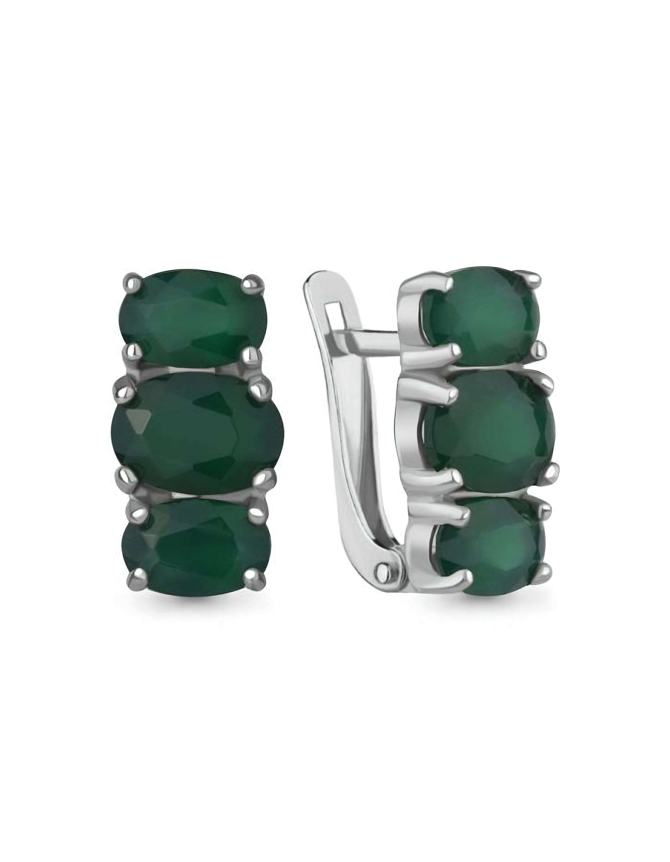 Серьги серебряные классические