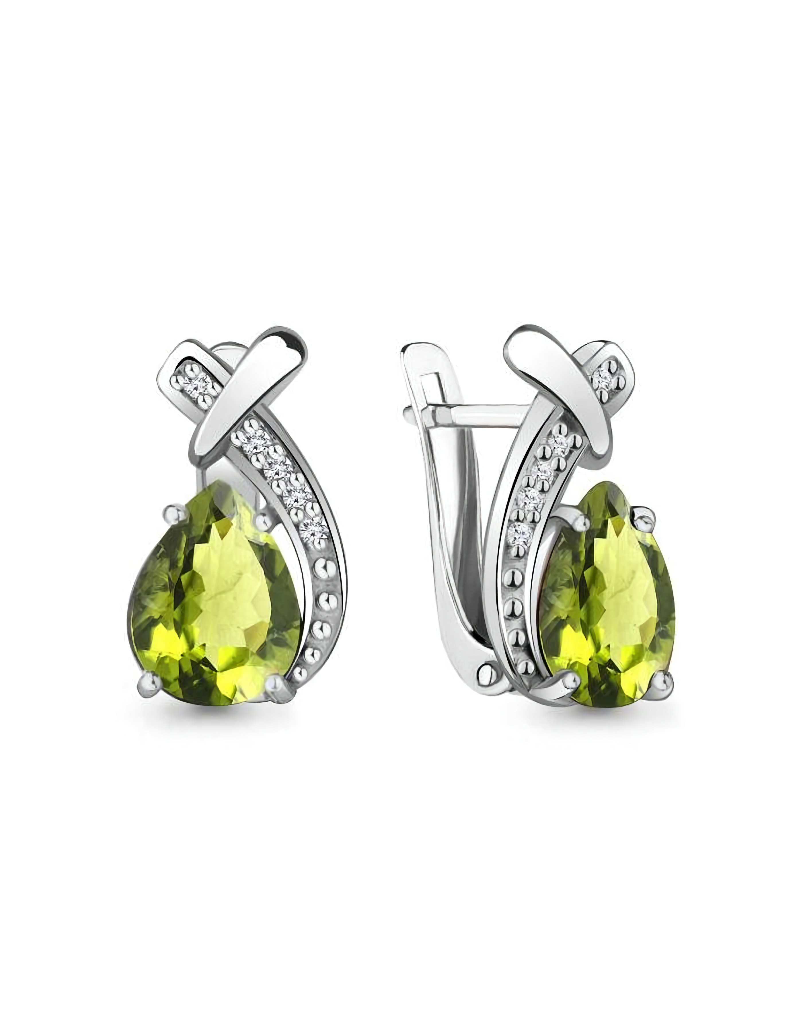 Серьги серебряные классические