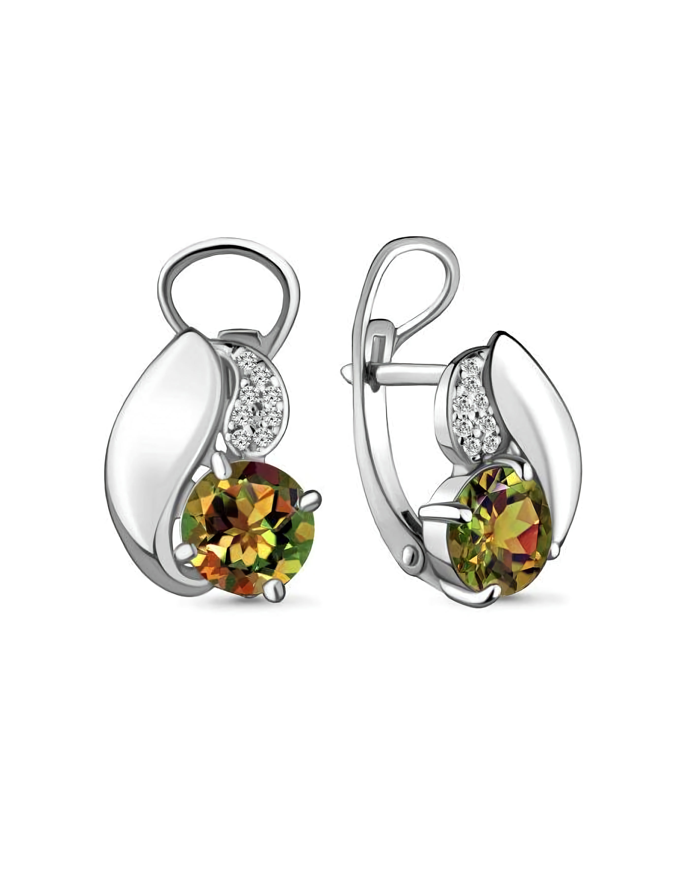 Серьги серебряные классические