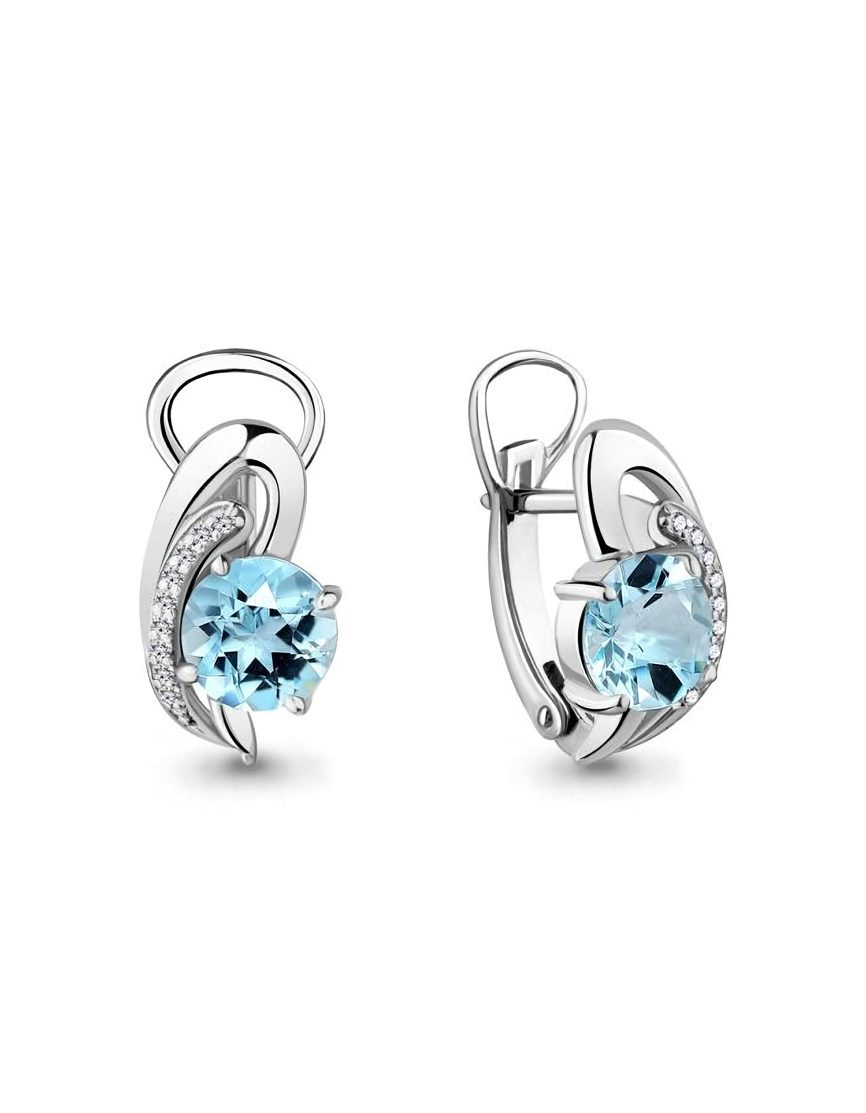 Серьги серебряные классические