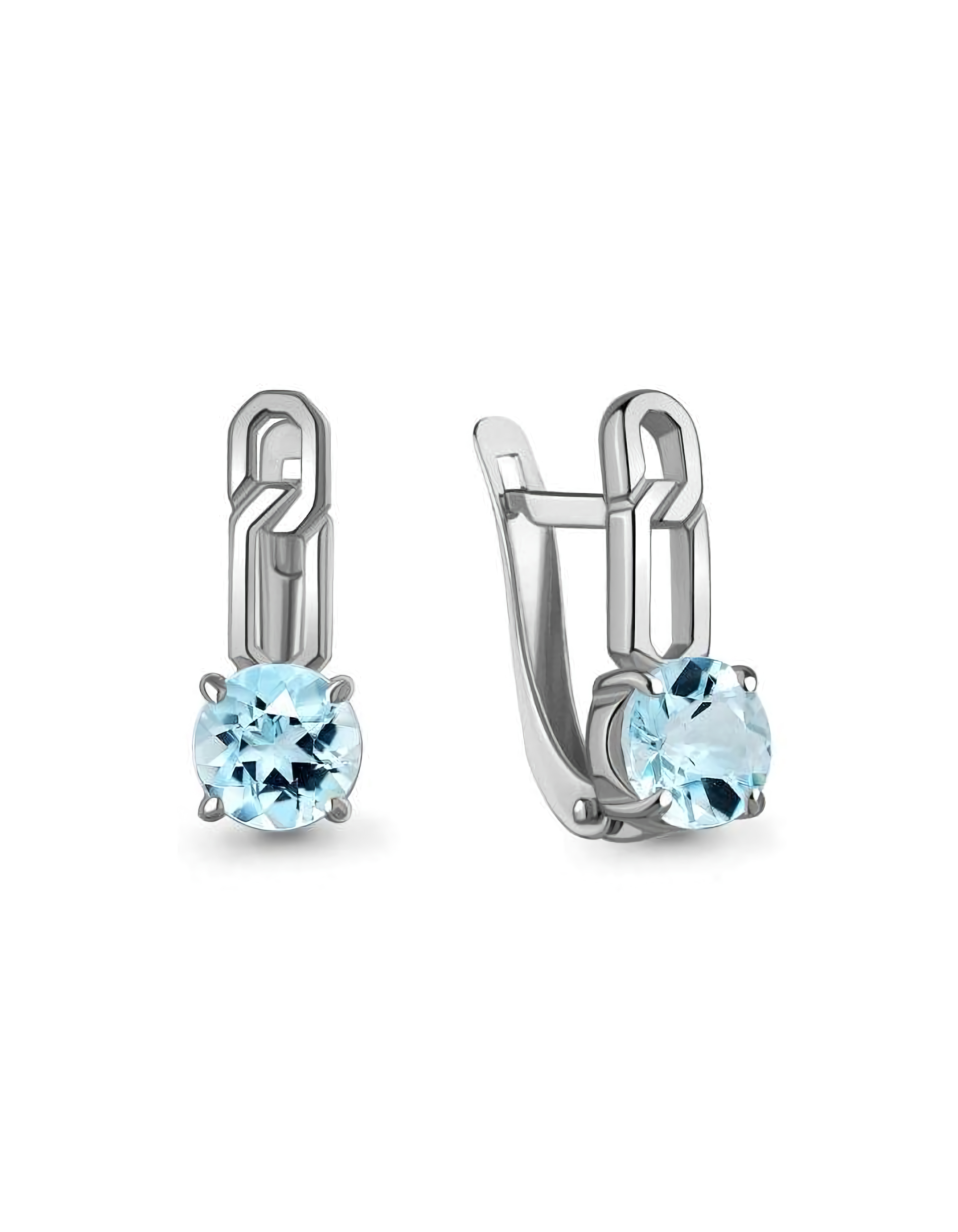 Серьги серебряные классические