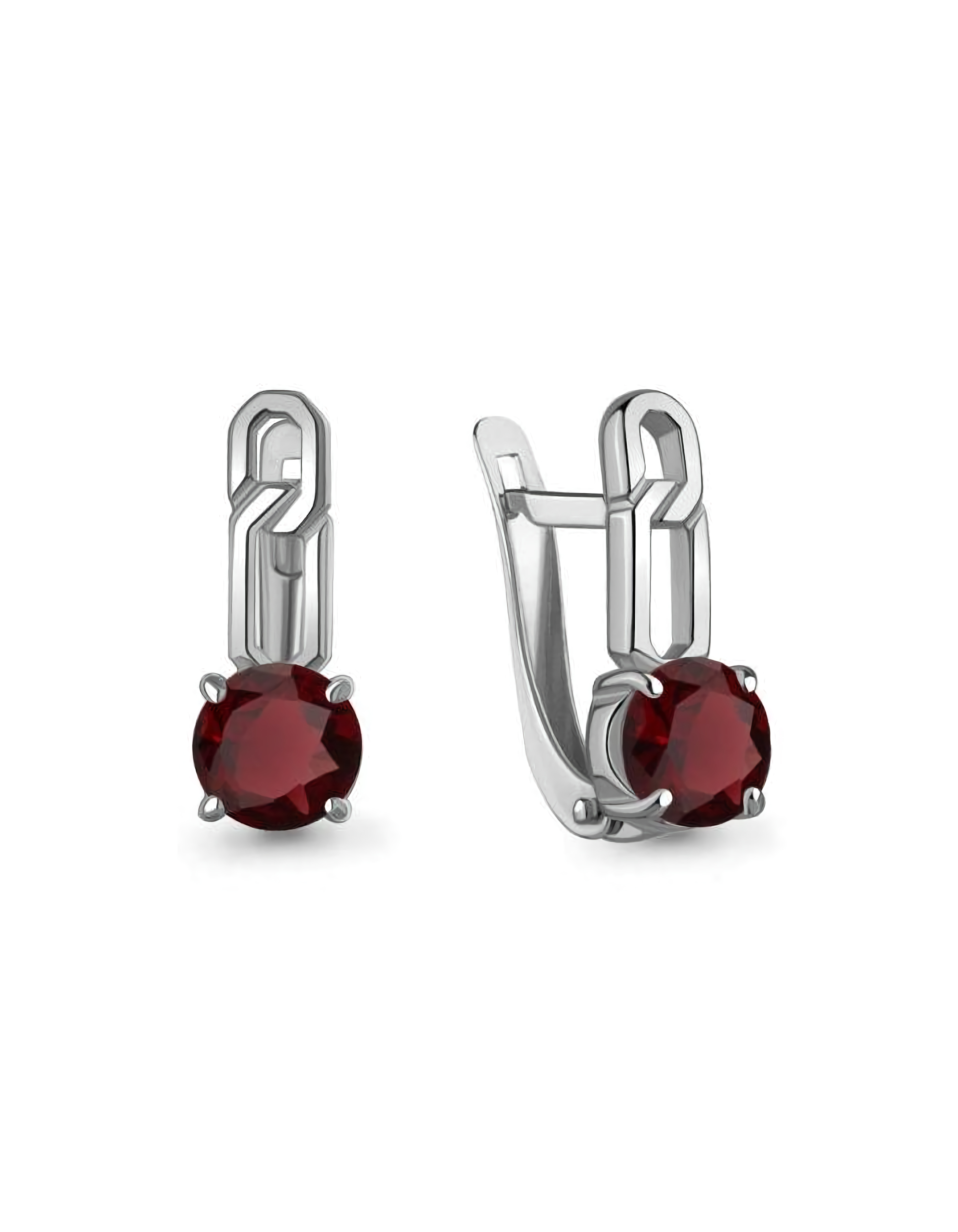 Серьги серебряные классические