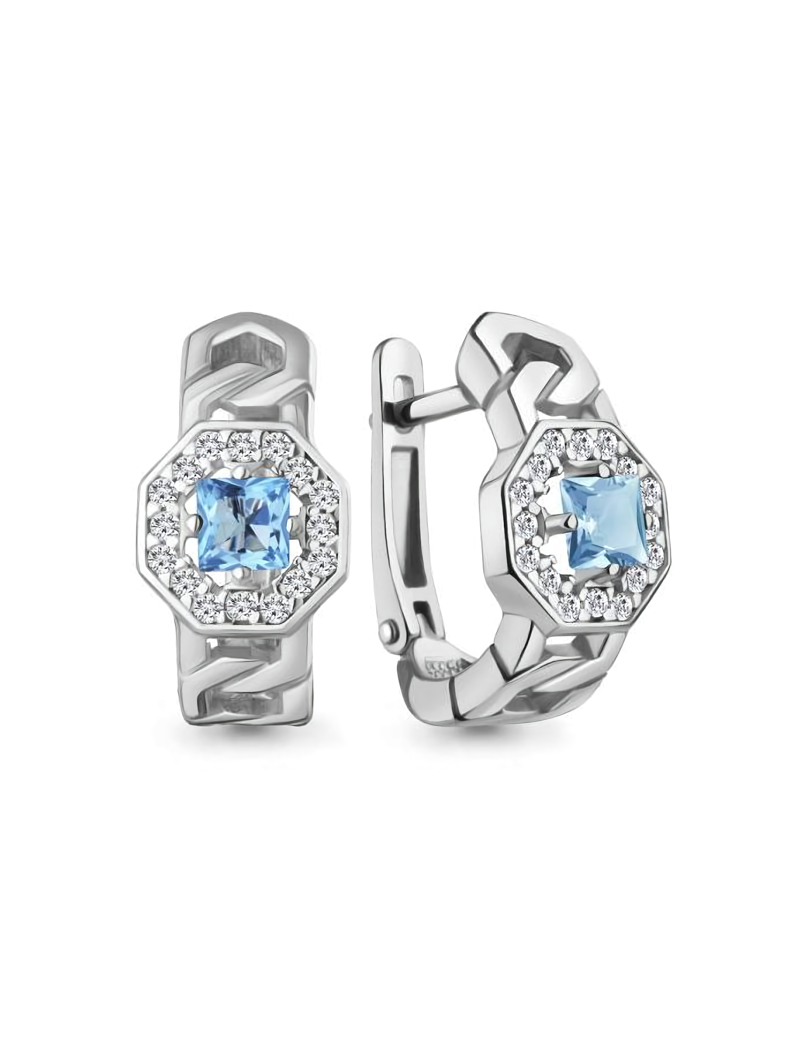 Серьги серебряные классические