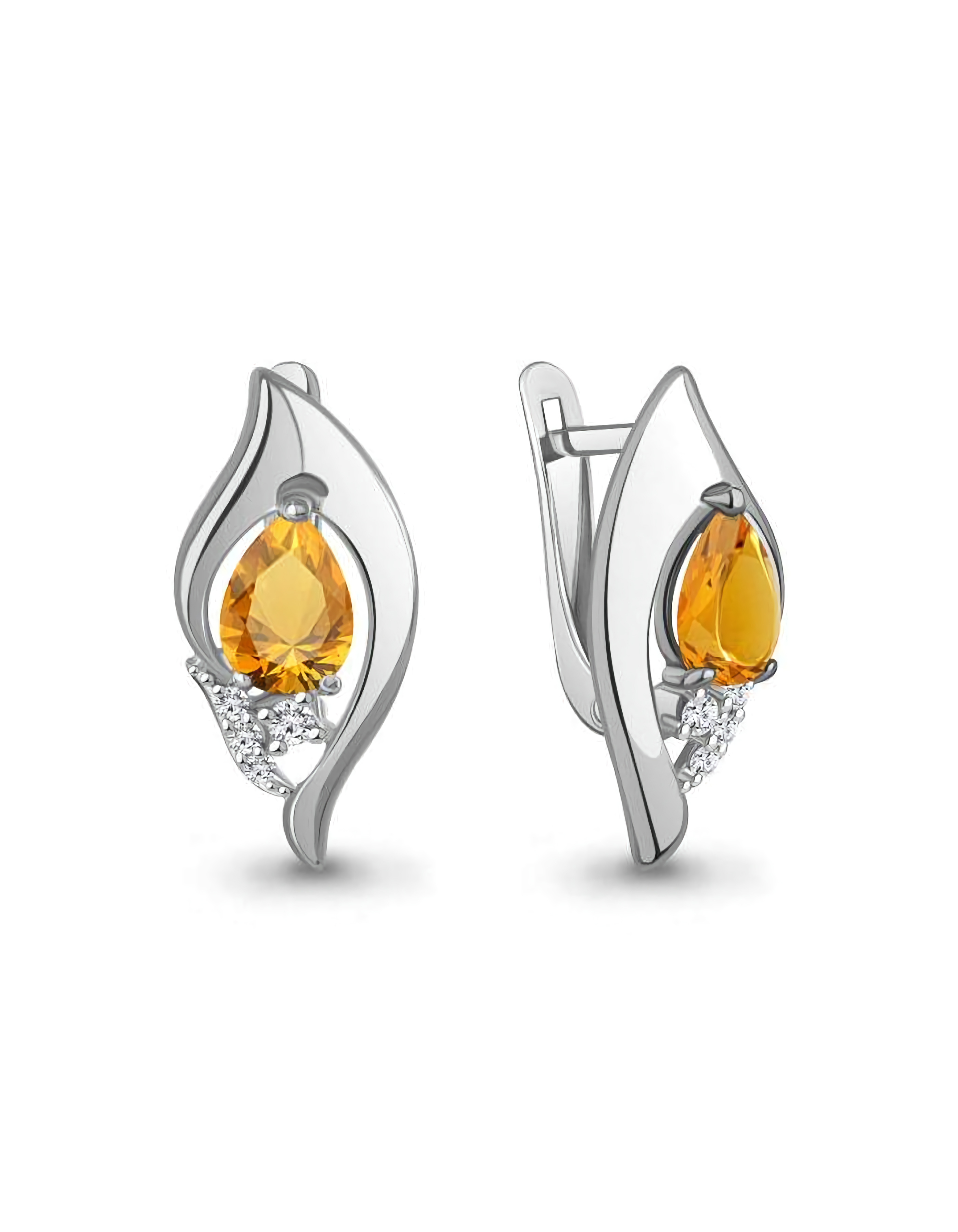 Серьги серебряные классические