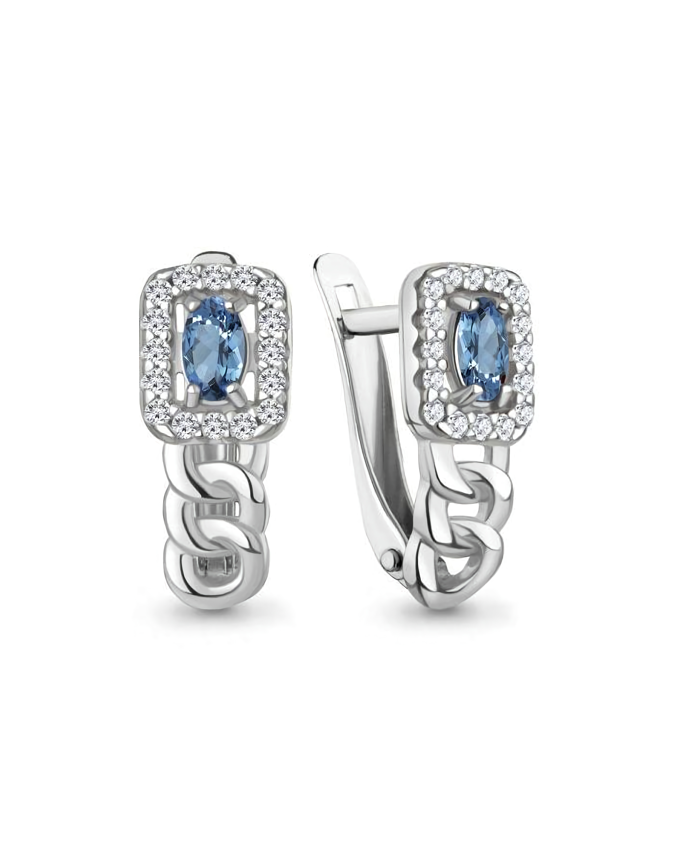 Серьги серебряные классические