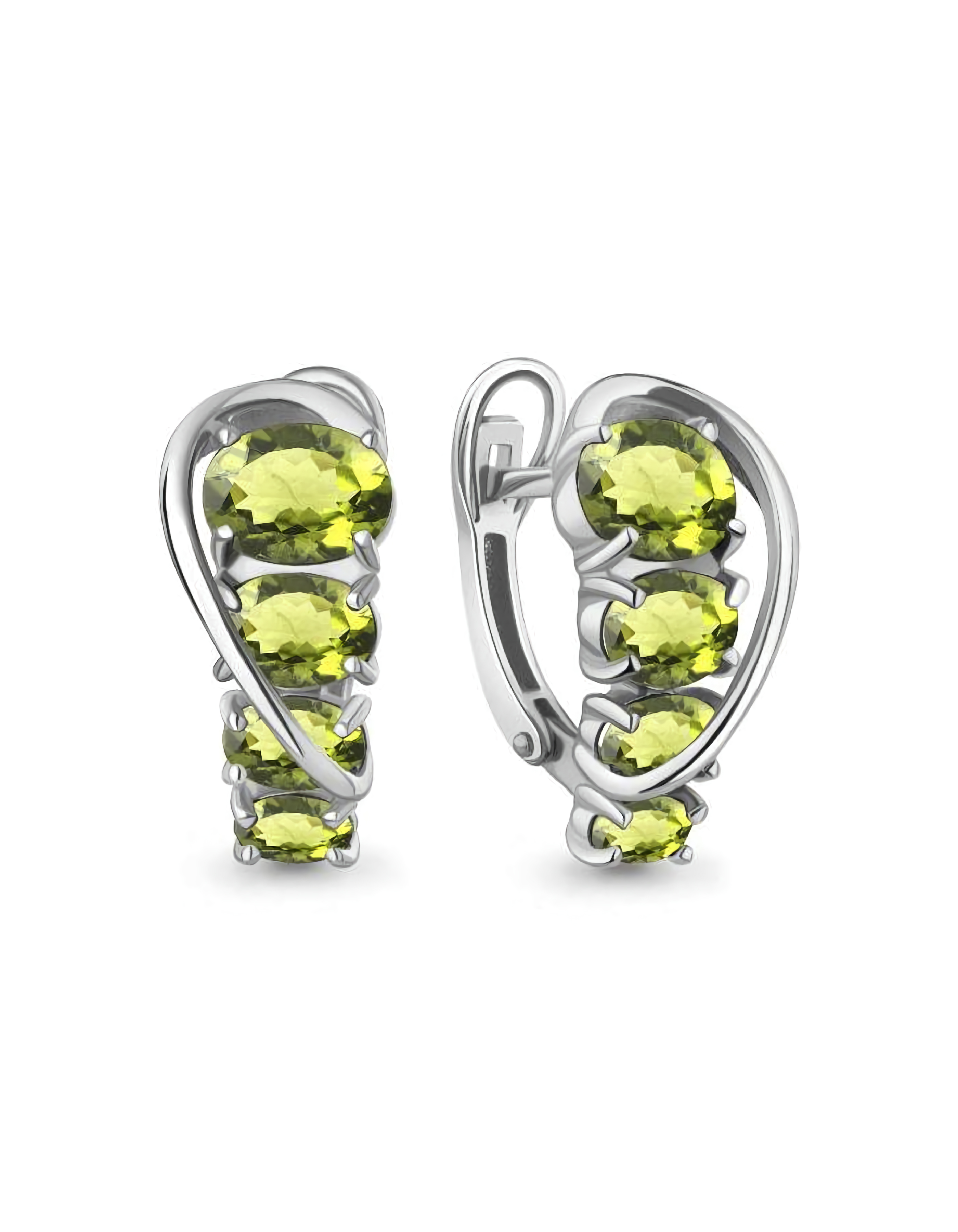 Серьги серебряные классические