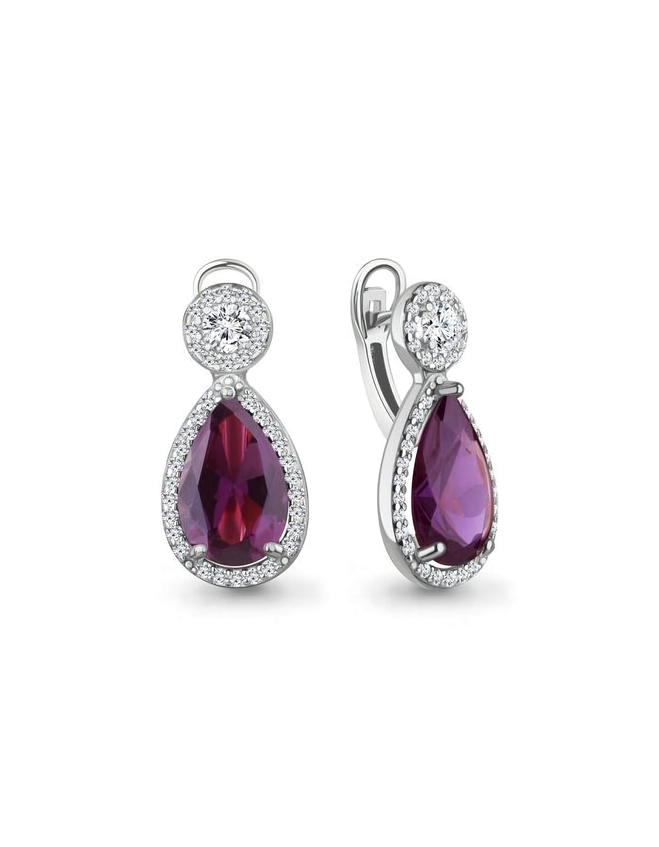 Серьги серебряные классические