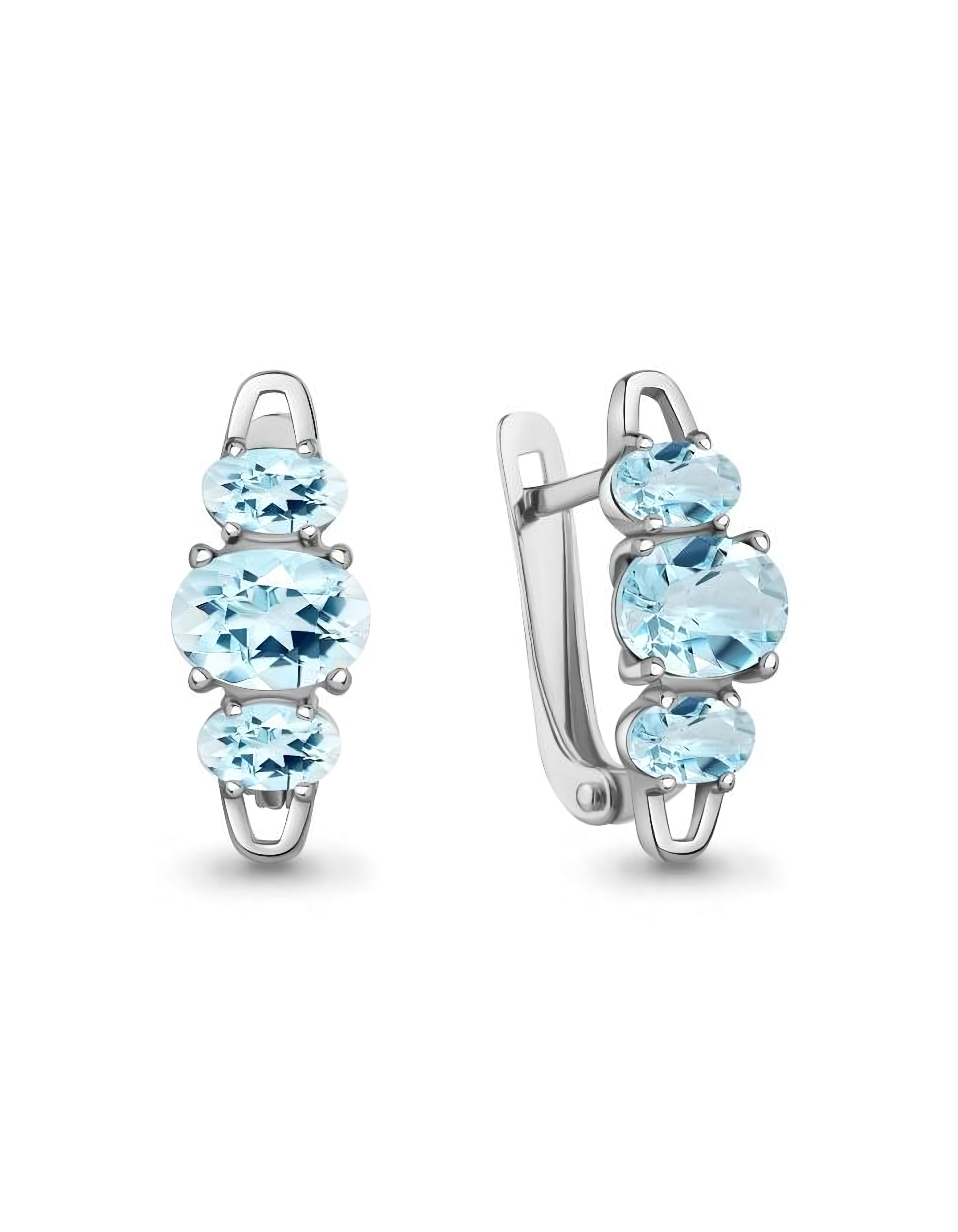 Серьги серебряные классические