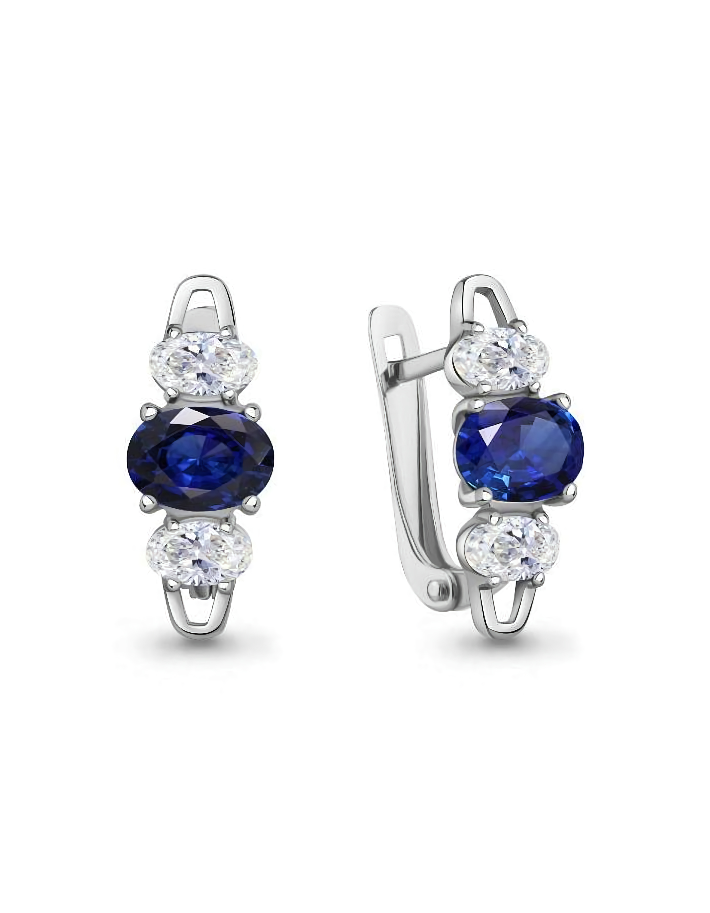 Серьги серебряные классические