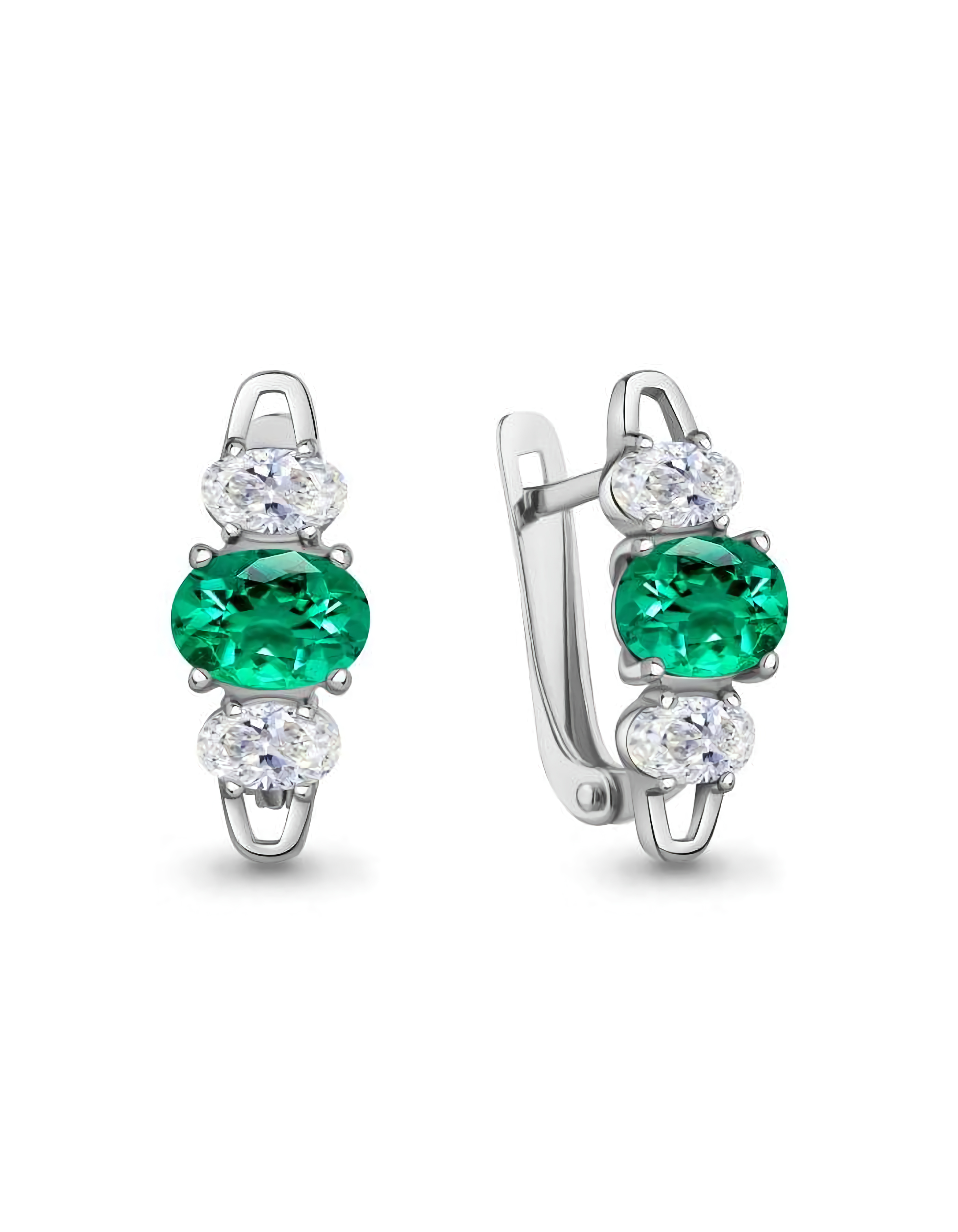 Серьги серебряные классические
