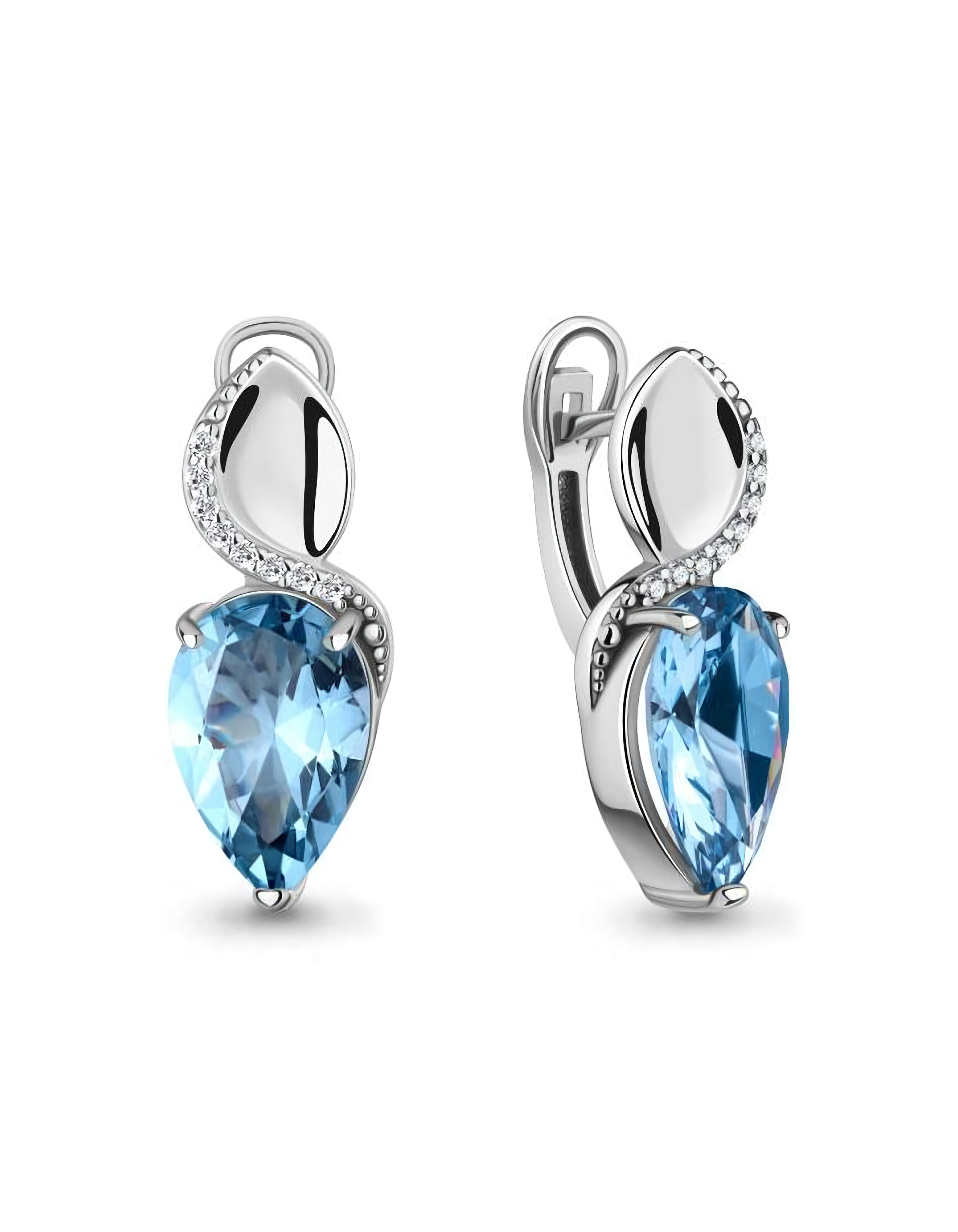 Серьги серебряные классические