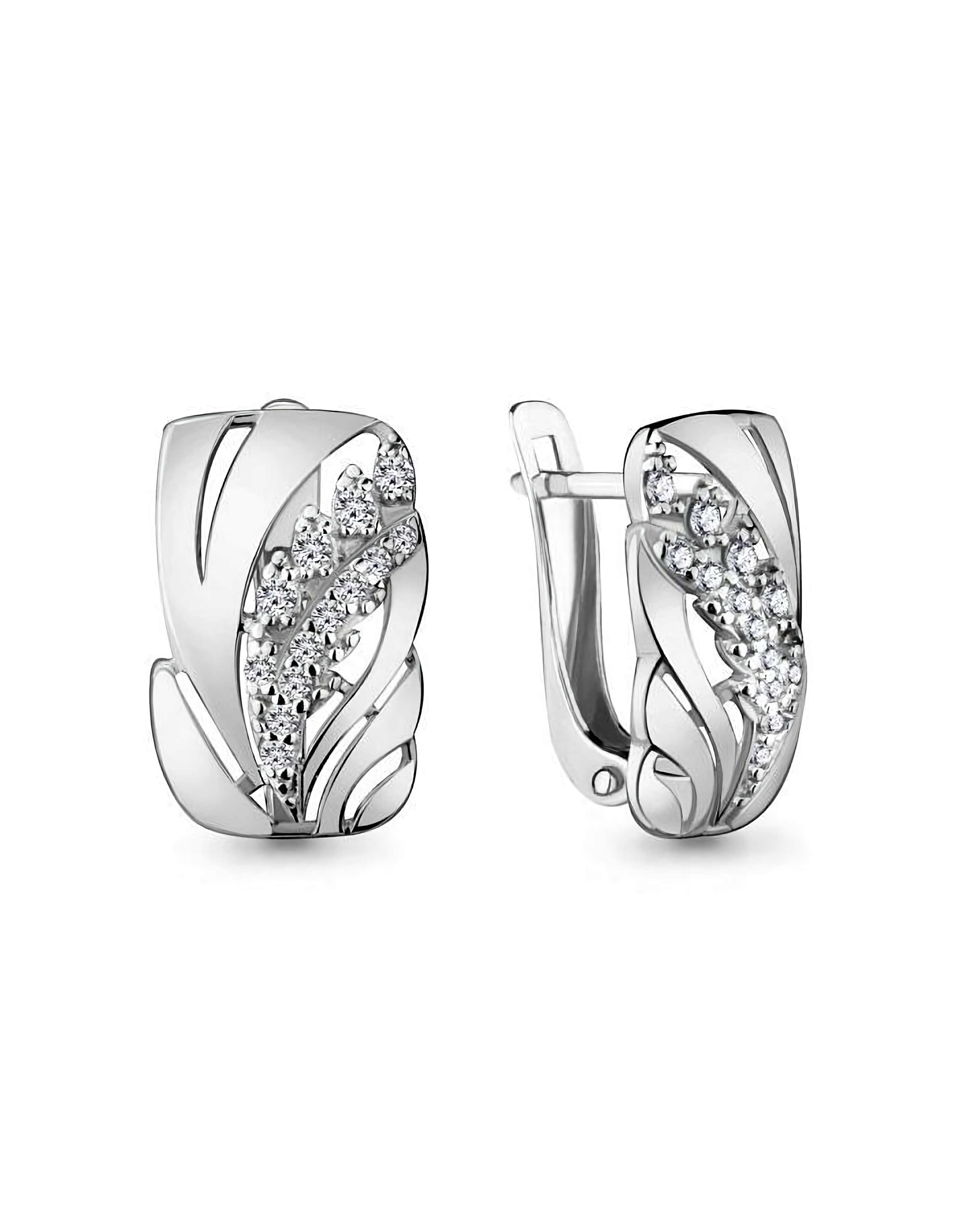 Серьги серебряные классические