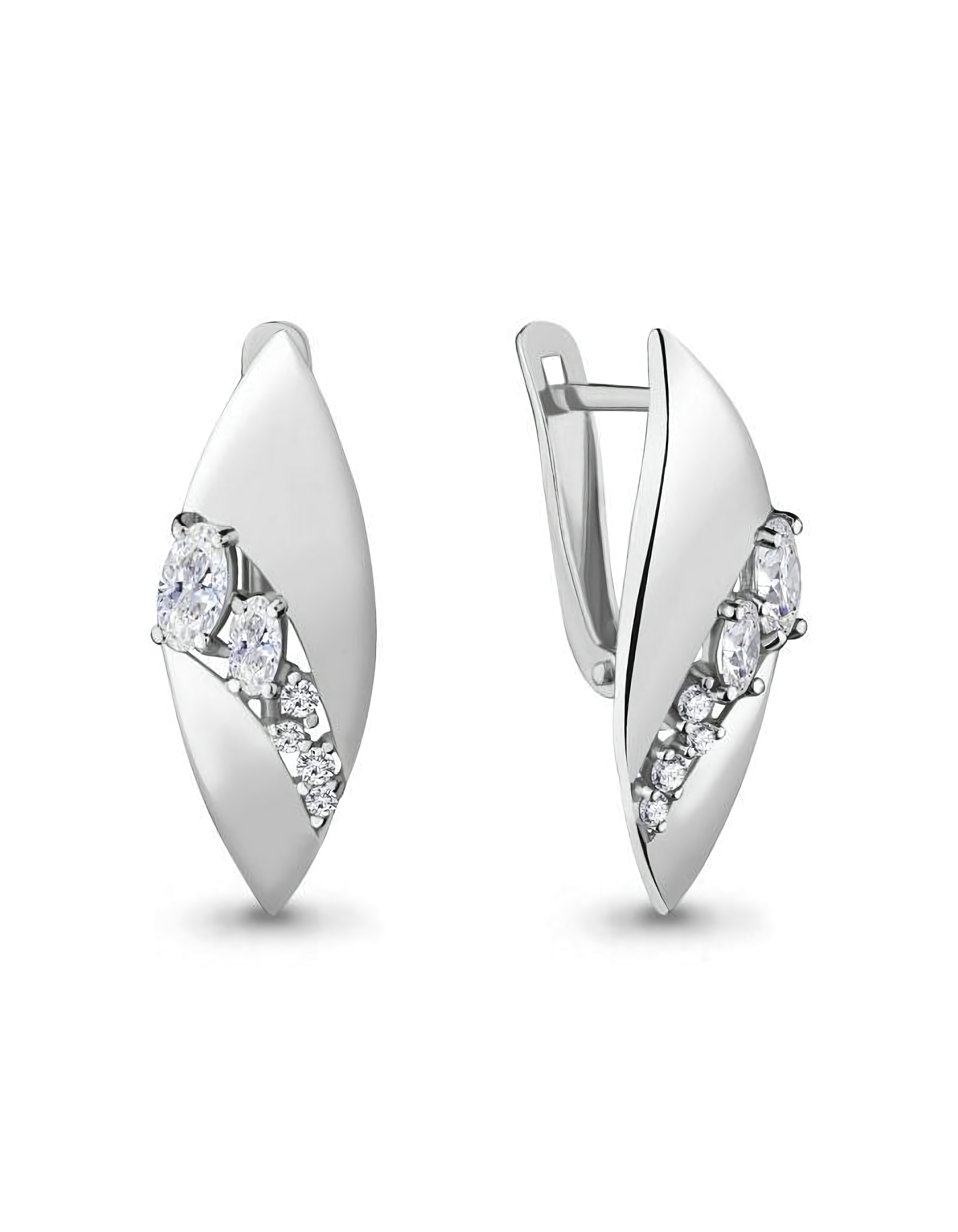 Серьги серебряные классические