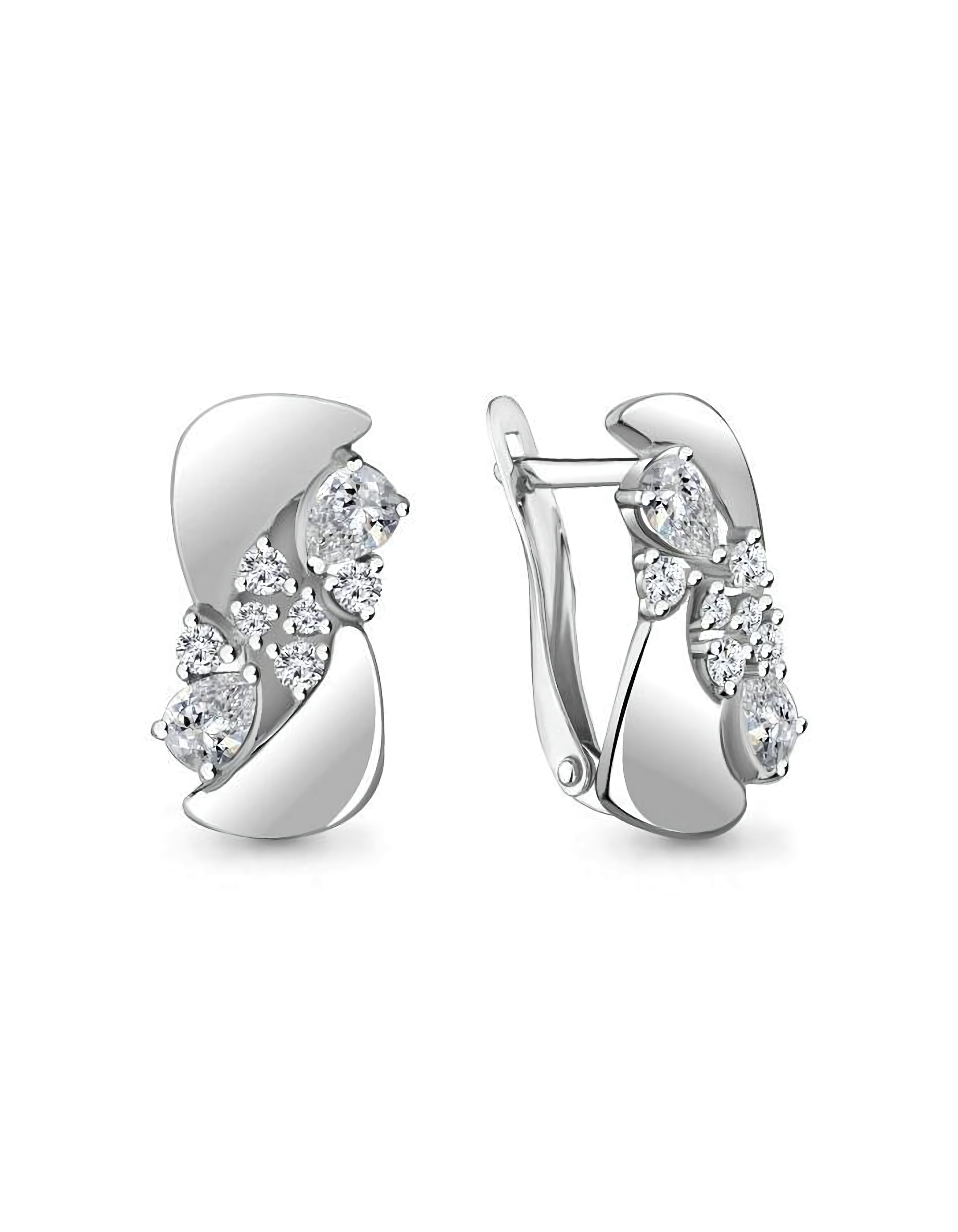 Серьги серебряные классические