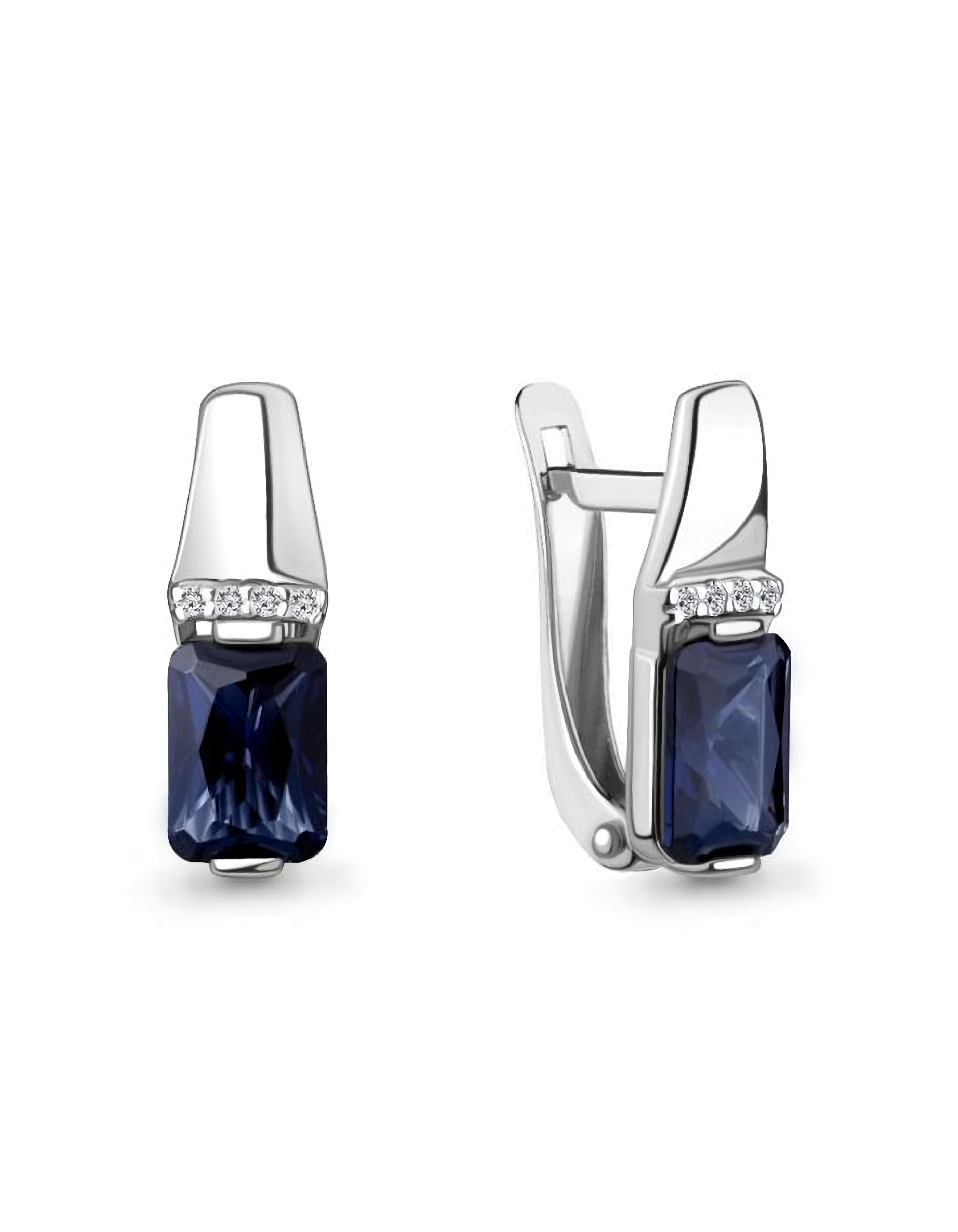 Серьги серебряные классические