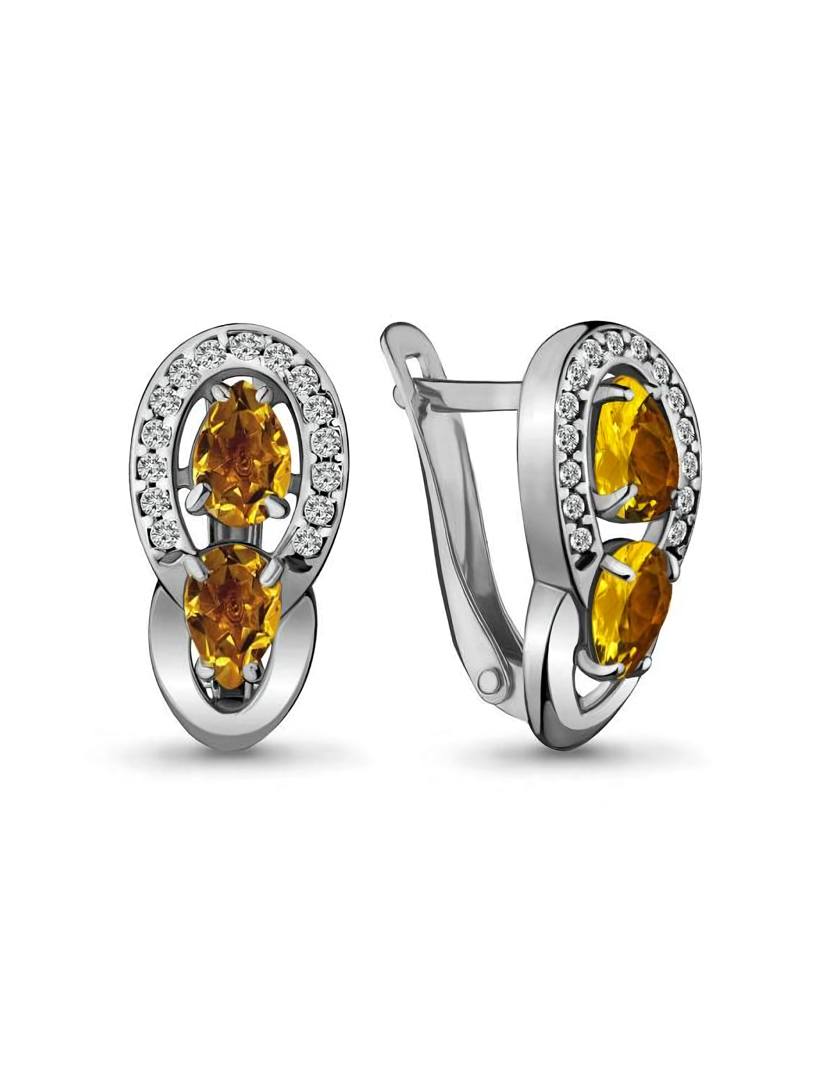 Серьги серебряные классические