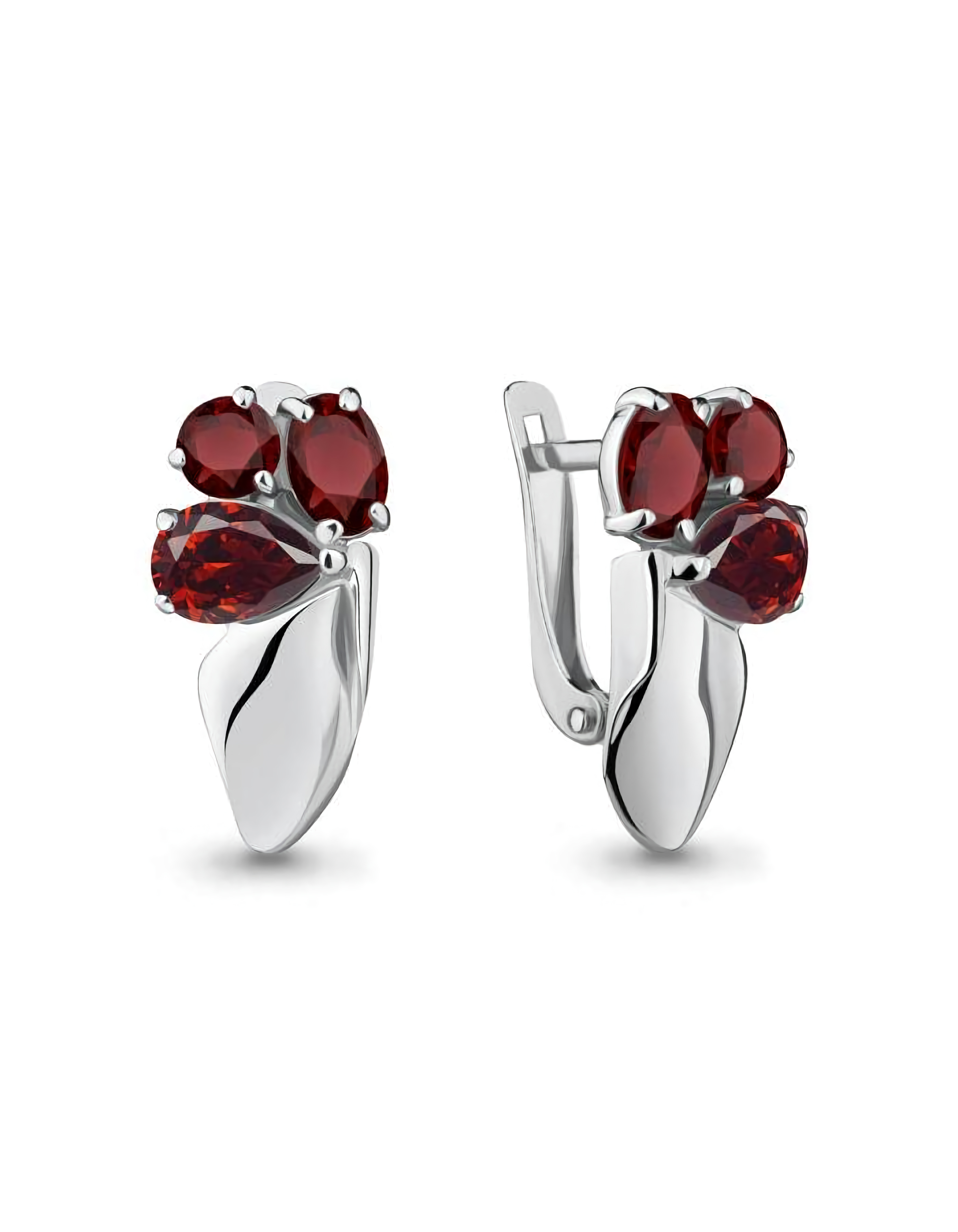 Серьги серебряные классические