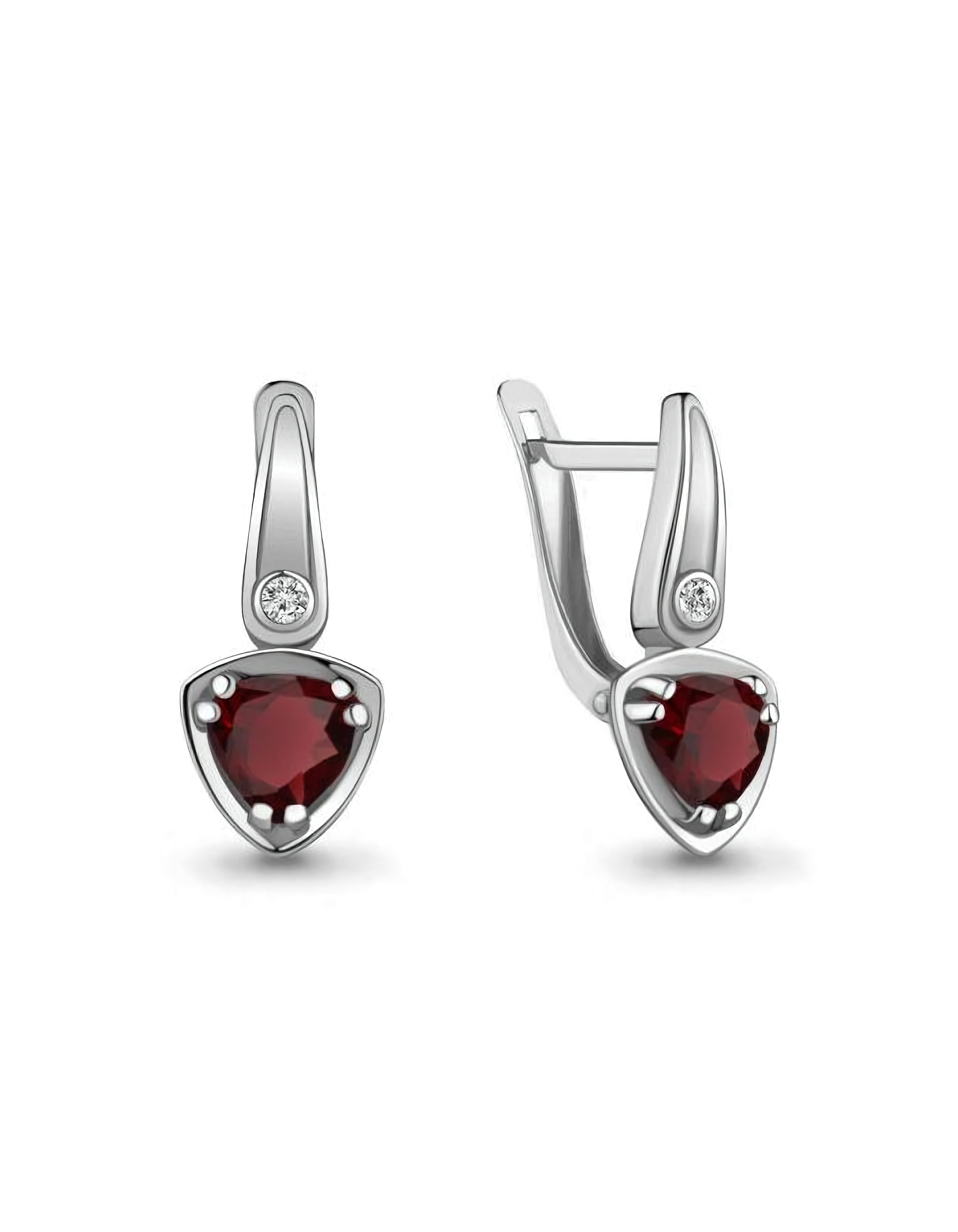 Серьги серебряные классические