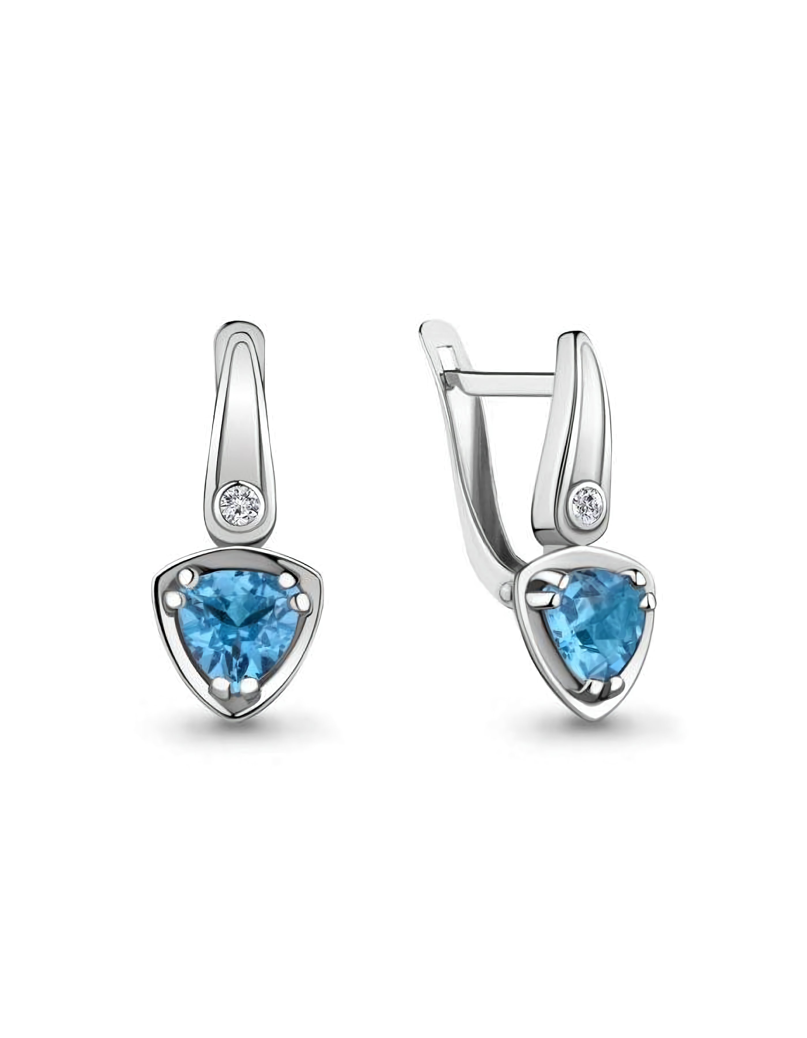 Серьги серебряные классические