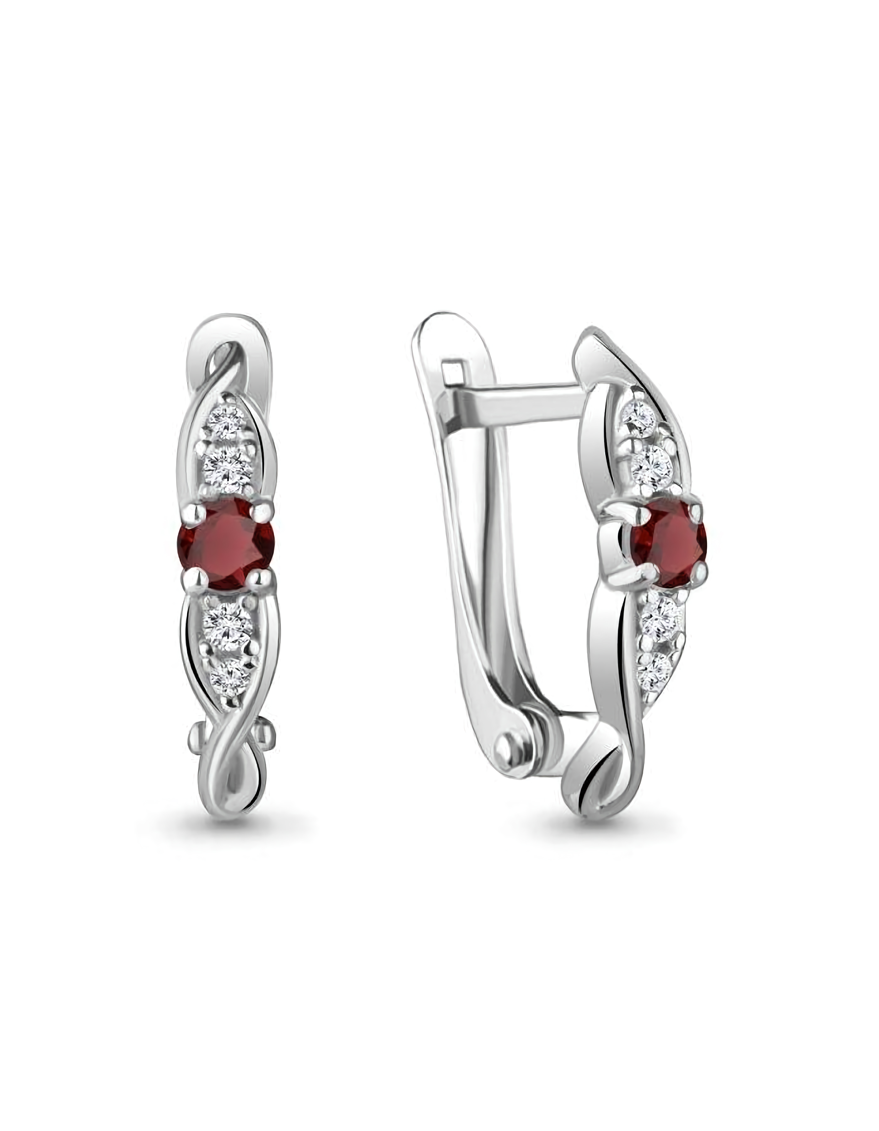 Серьги серебряные классические