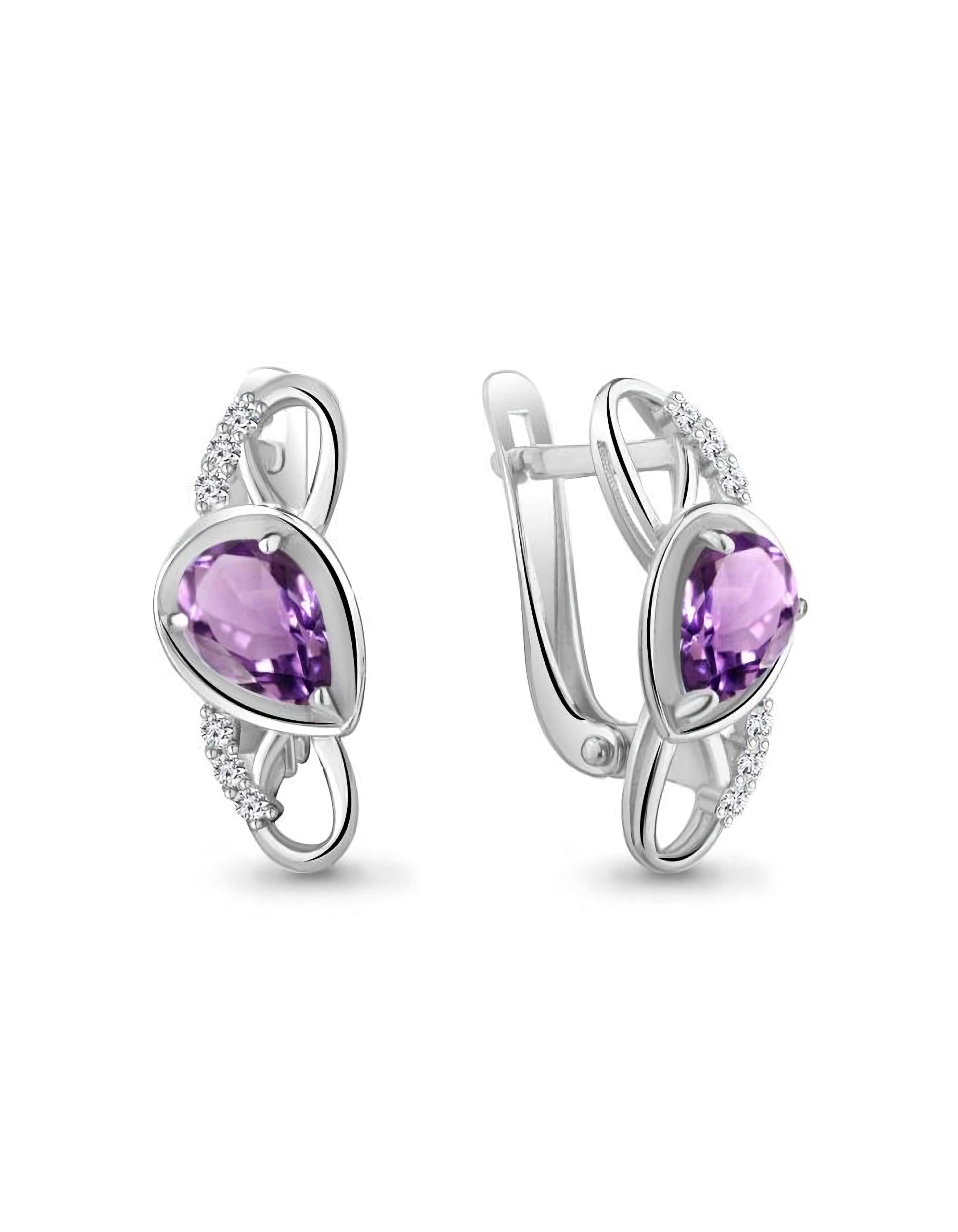 Серьги серебряные классические