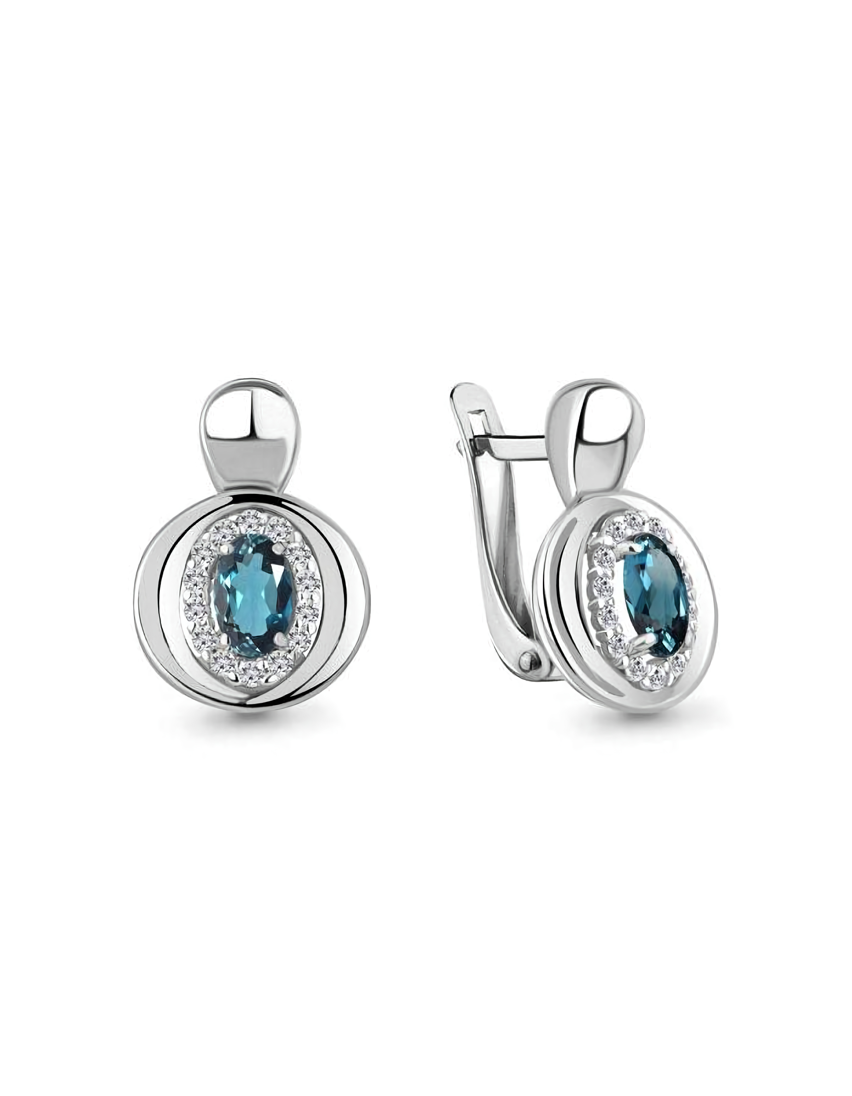 Серьги серебряные классические