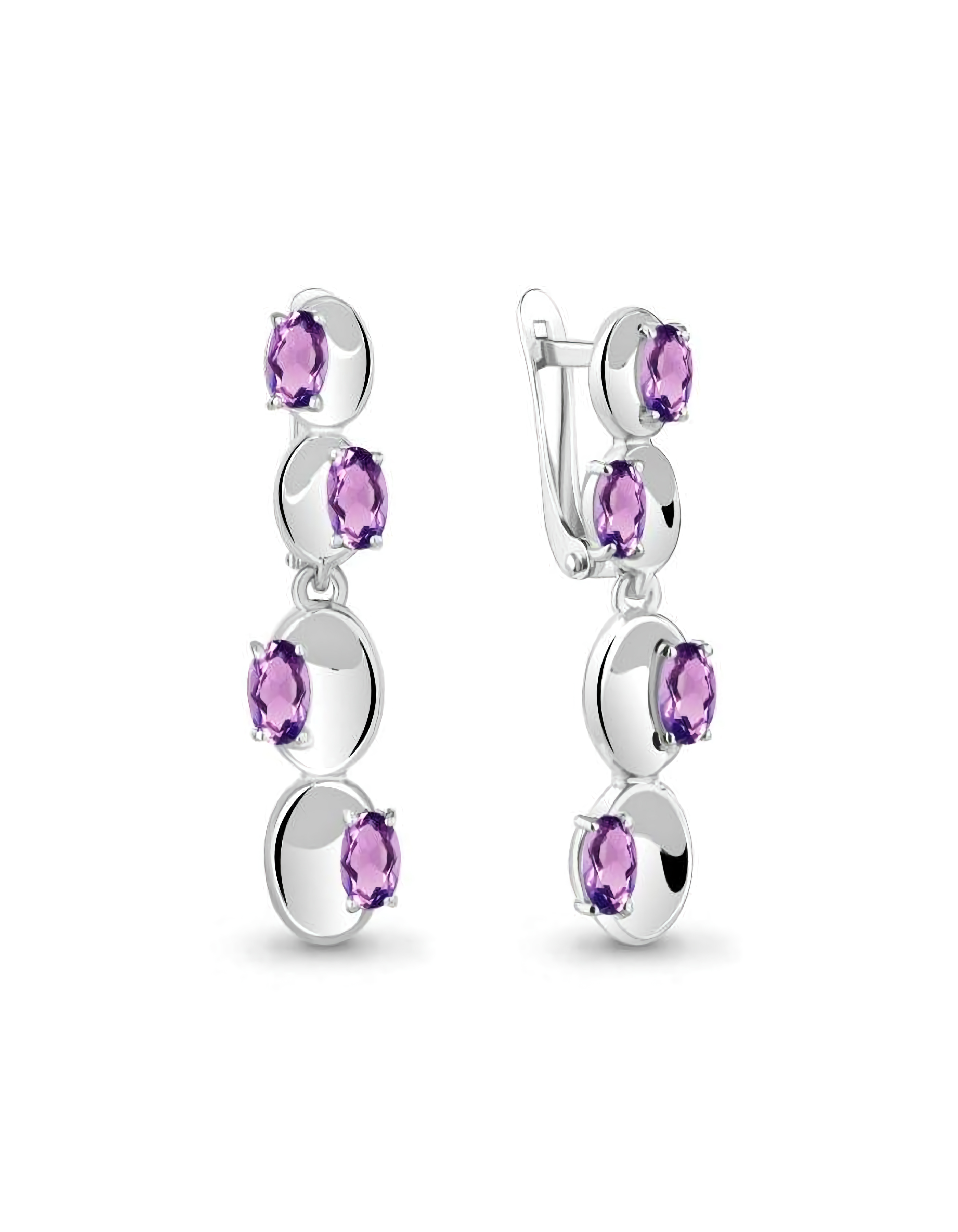 Серьги серебряные классические