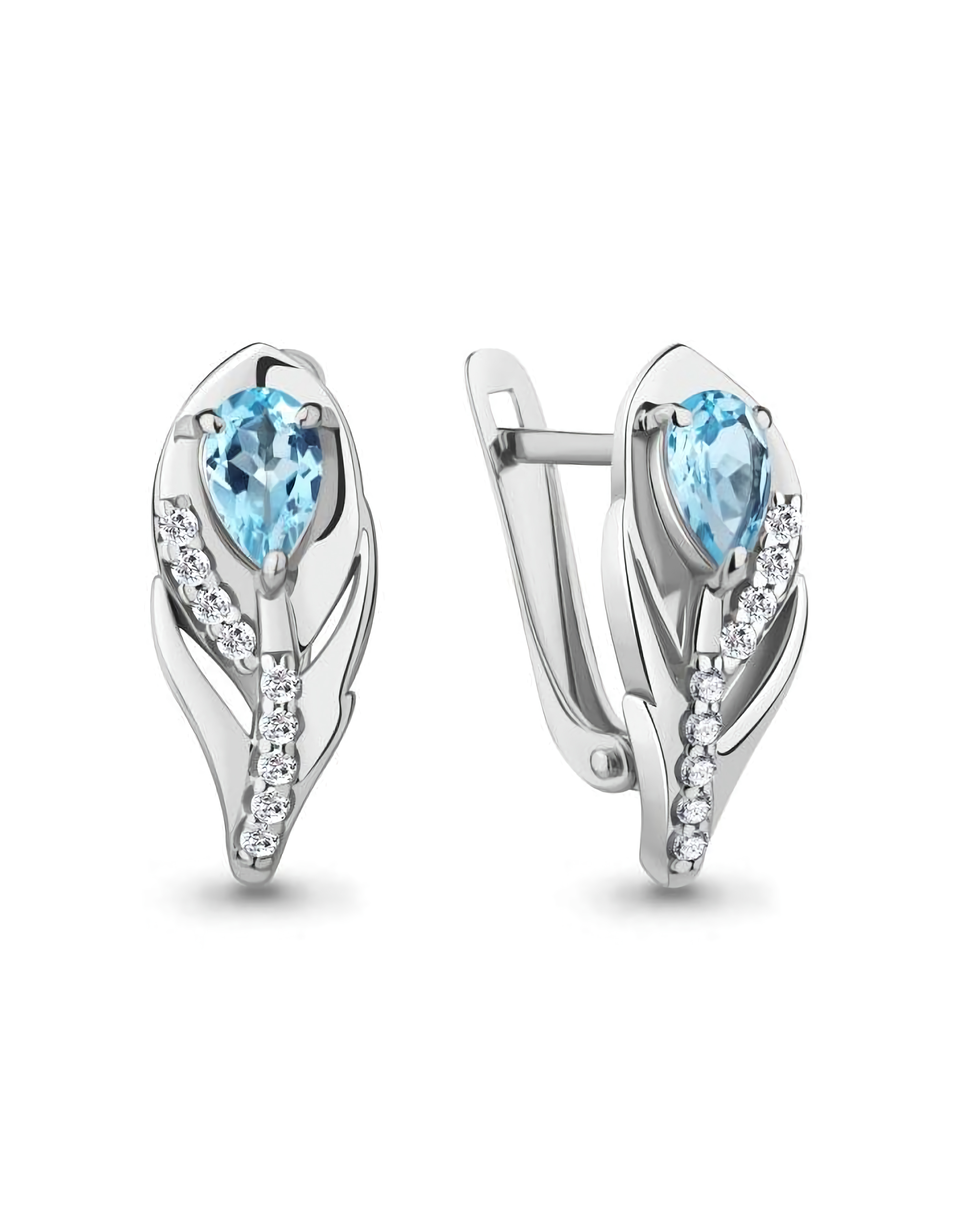 Серьги серебряные классические