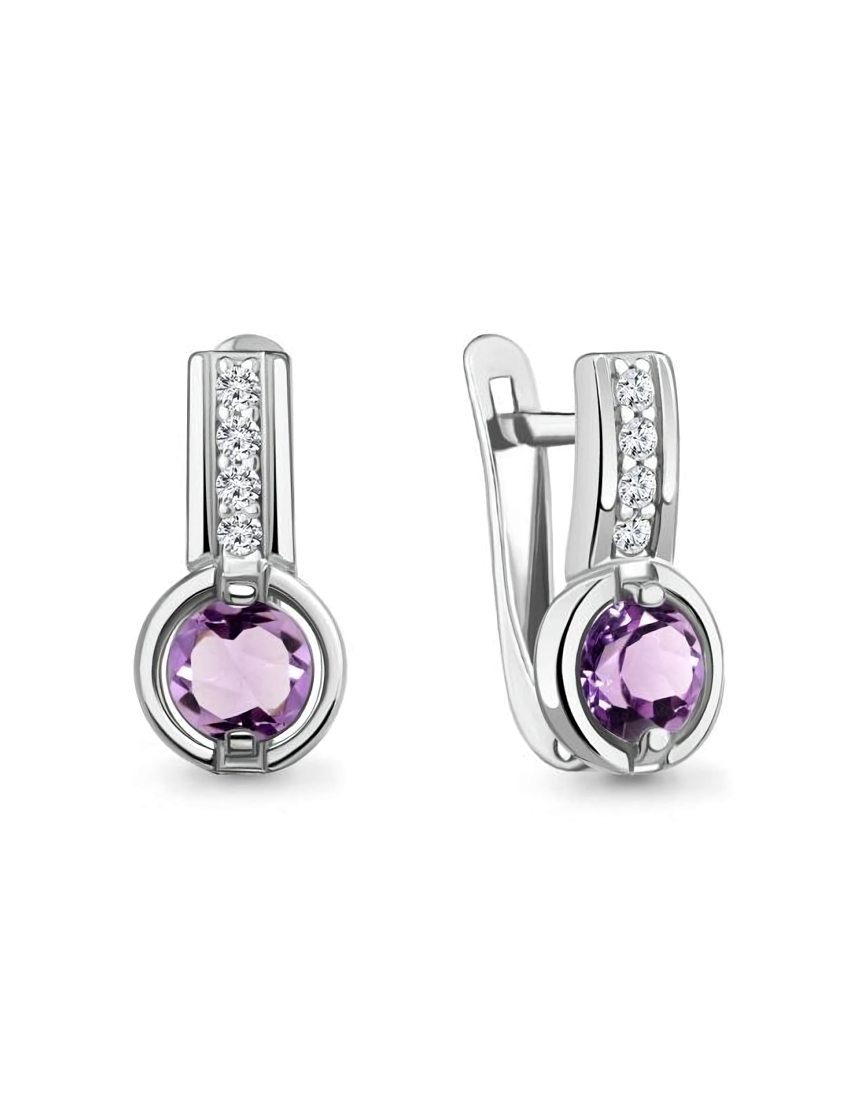 Серьги серебряные классические