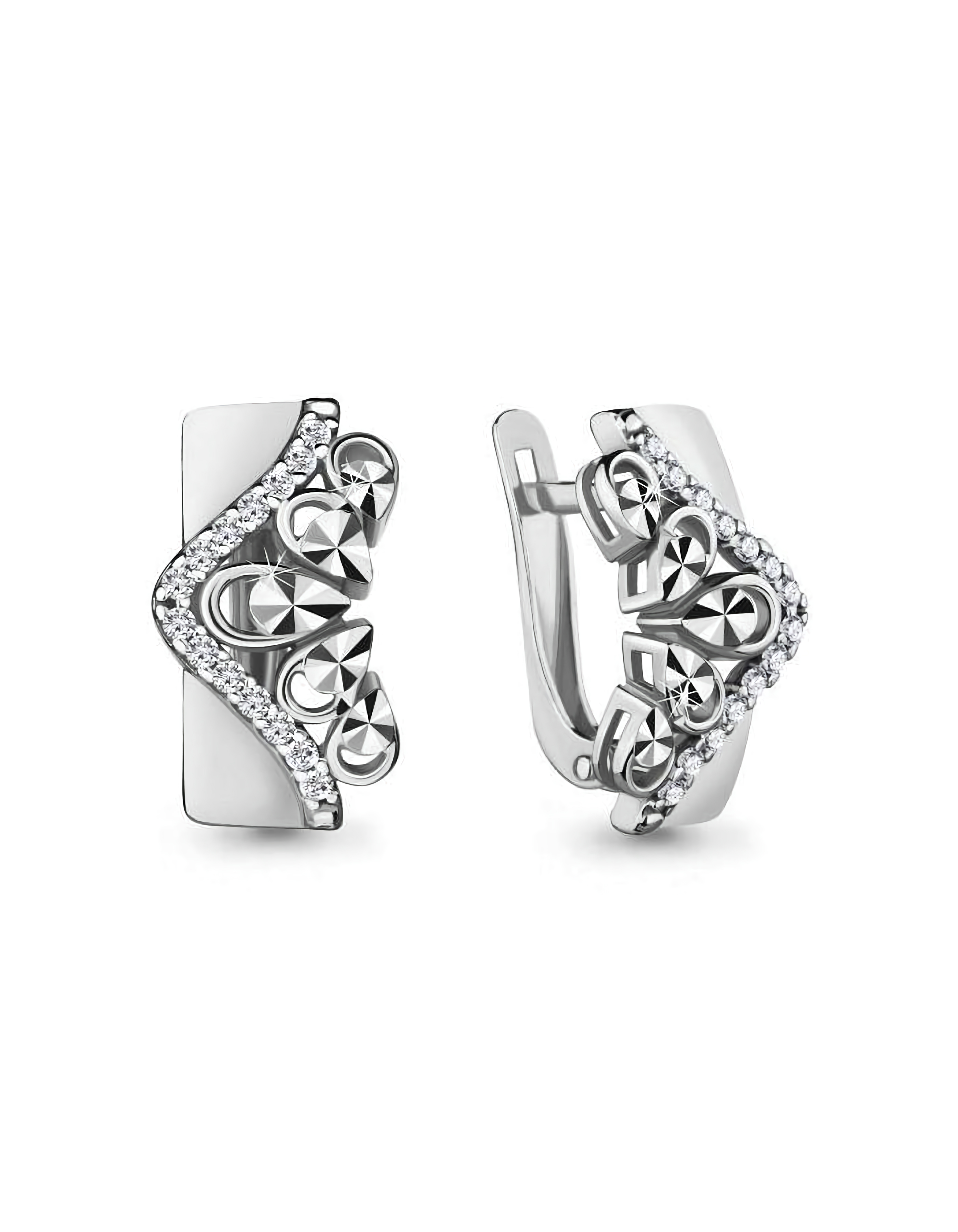 Серьги серебряные классические