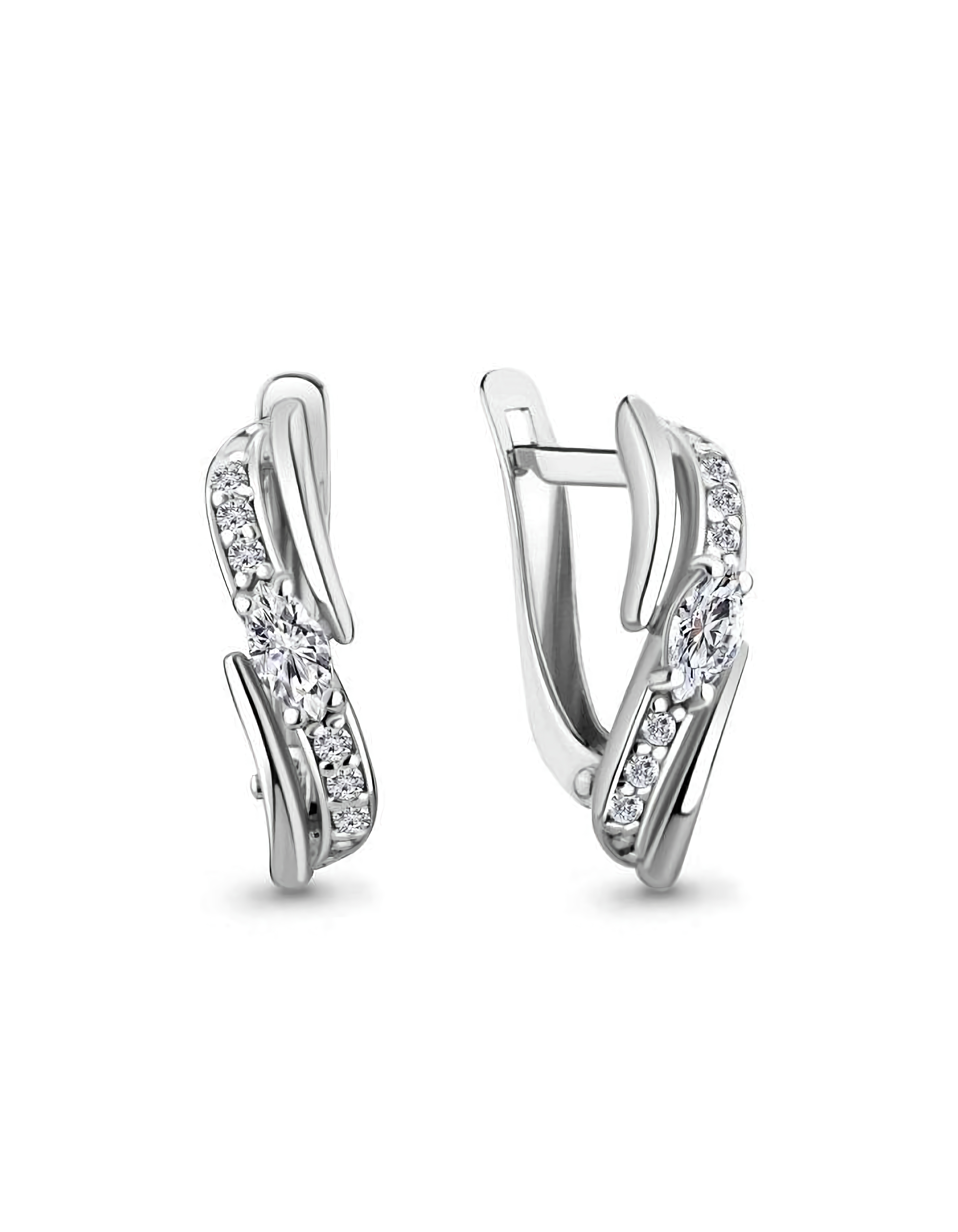Серьги серебряные классические