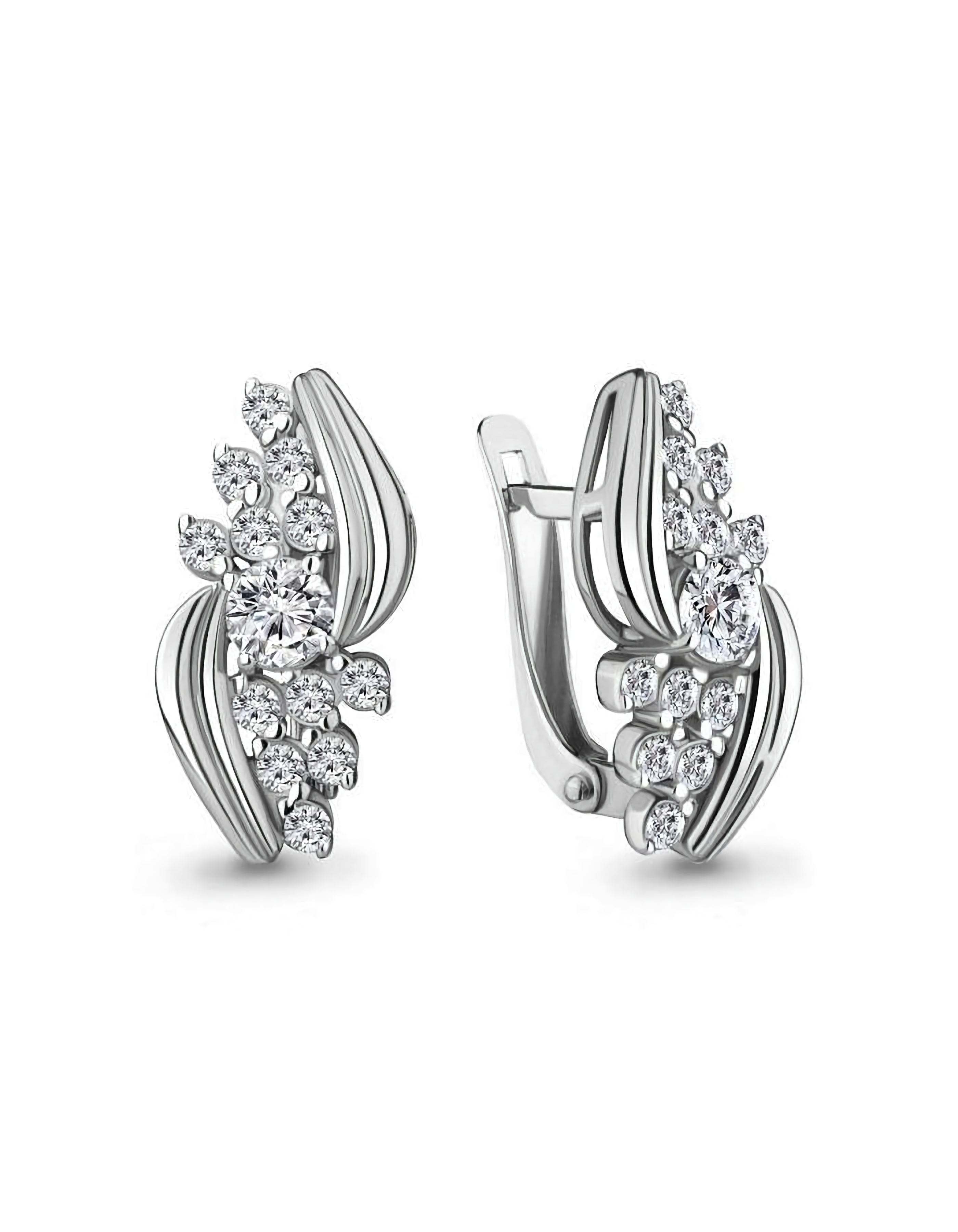 Серьги серебряные классические