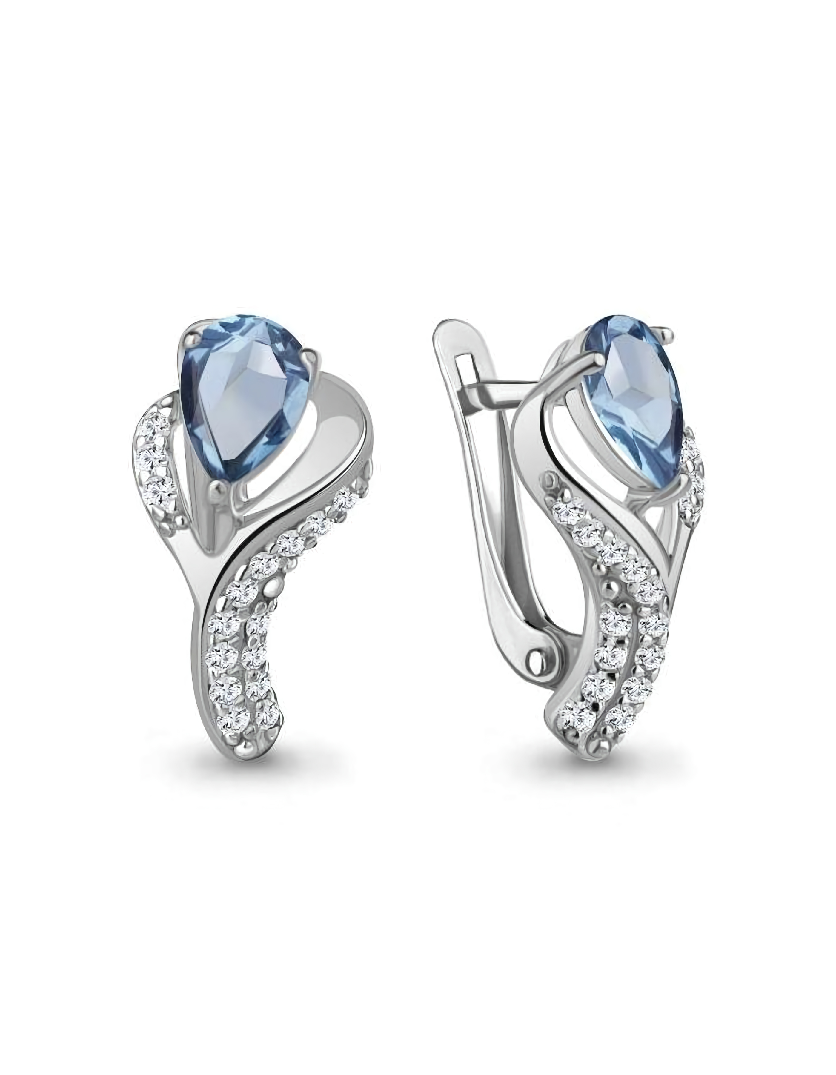Серьги серебряные классические