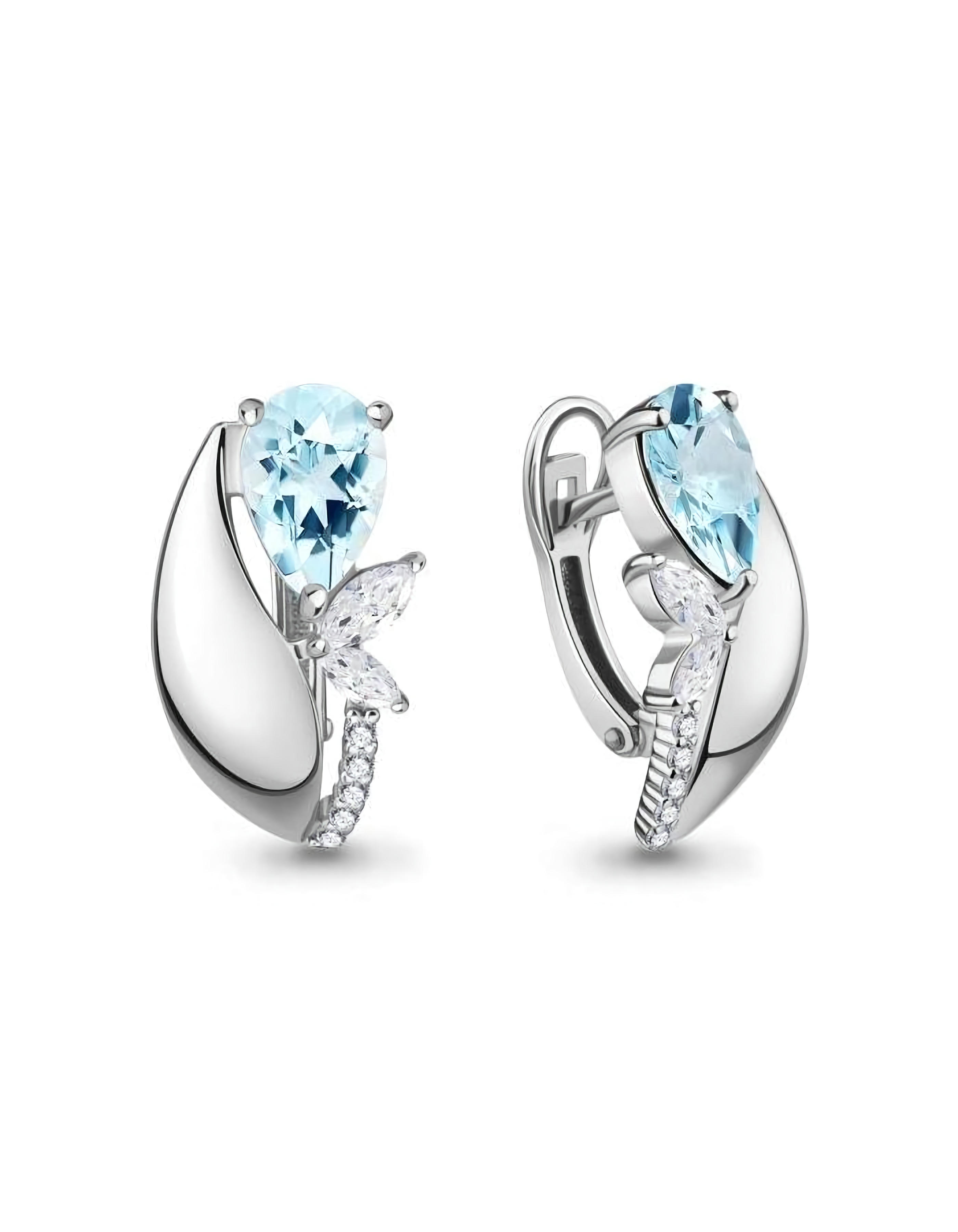 Серьги серебряные классические