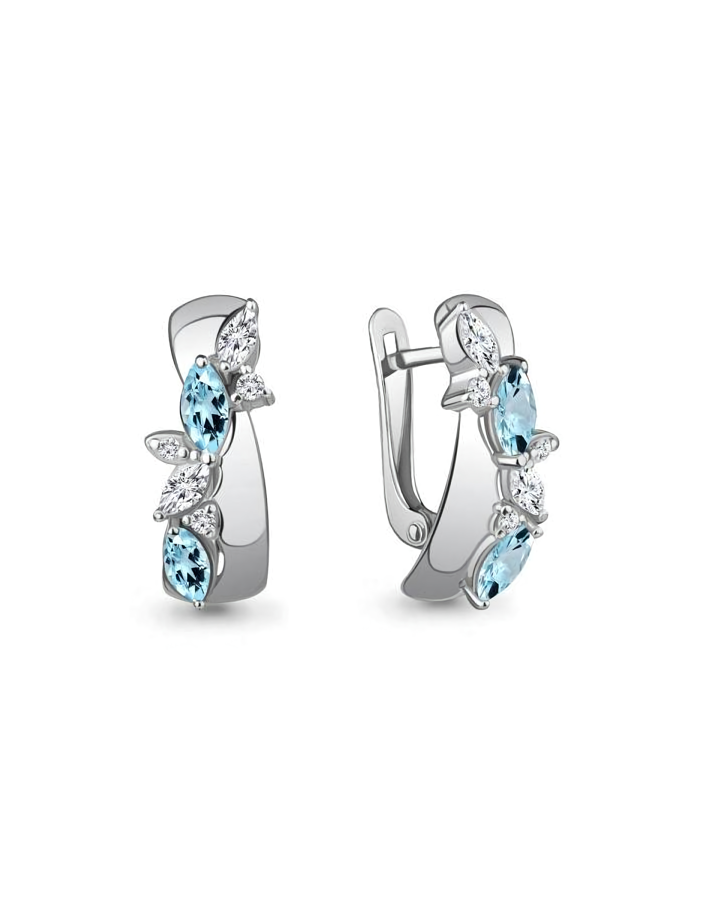 Серьги серебряные классические